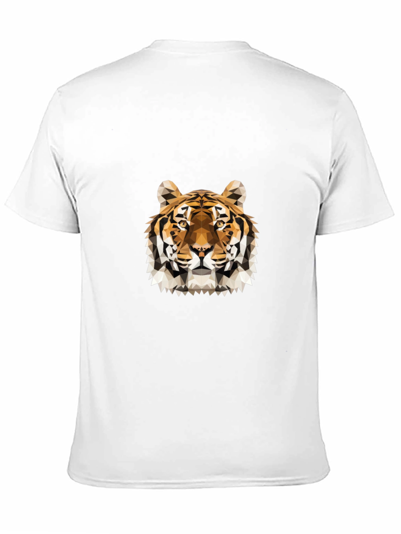 Geometric Tiger Graphic Black T-Shirt