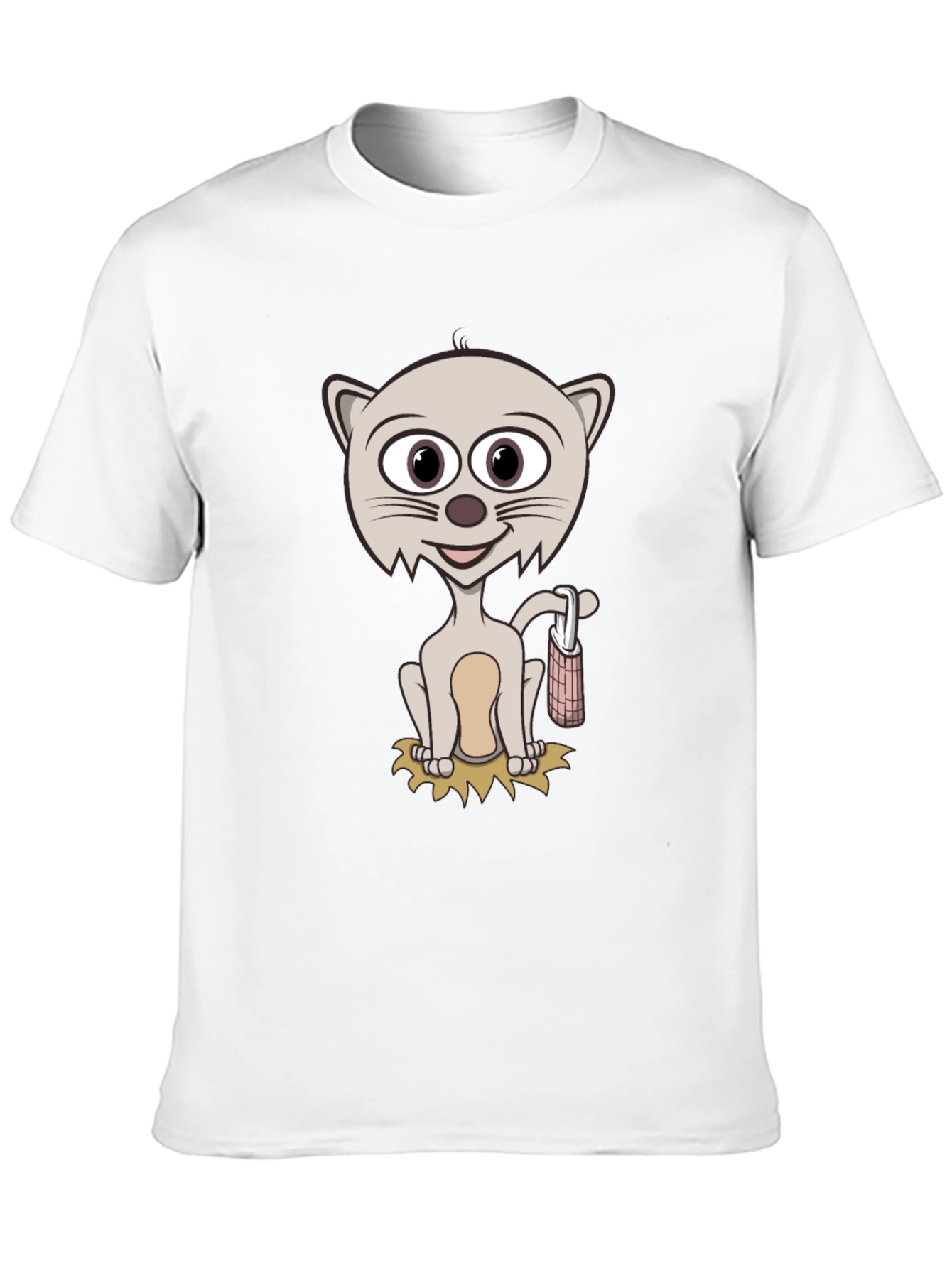 Cartoon Cat T-Shirt - Novelty Graphic Tee