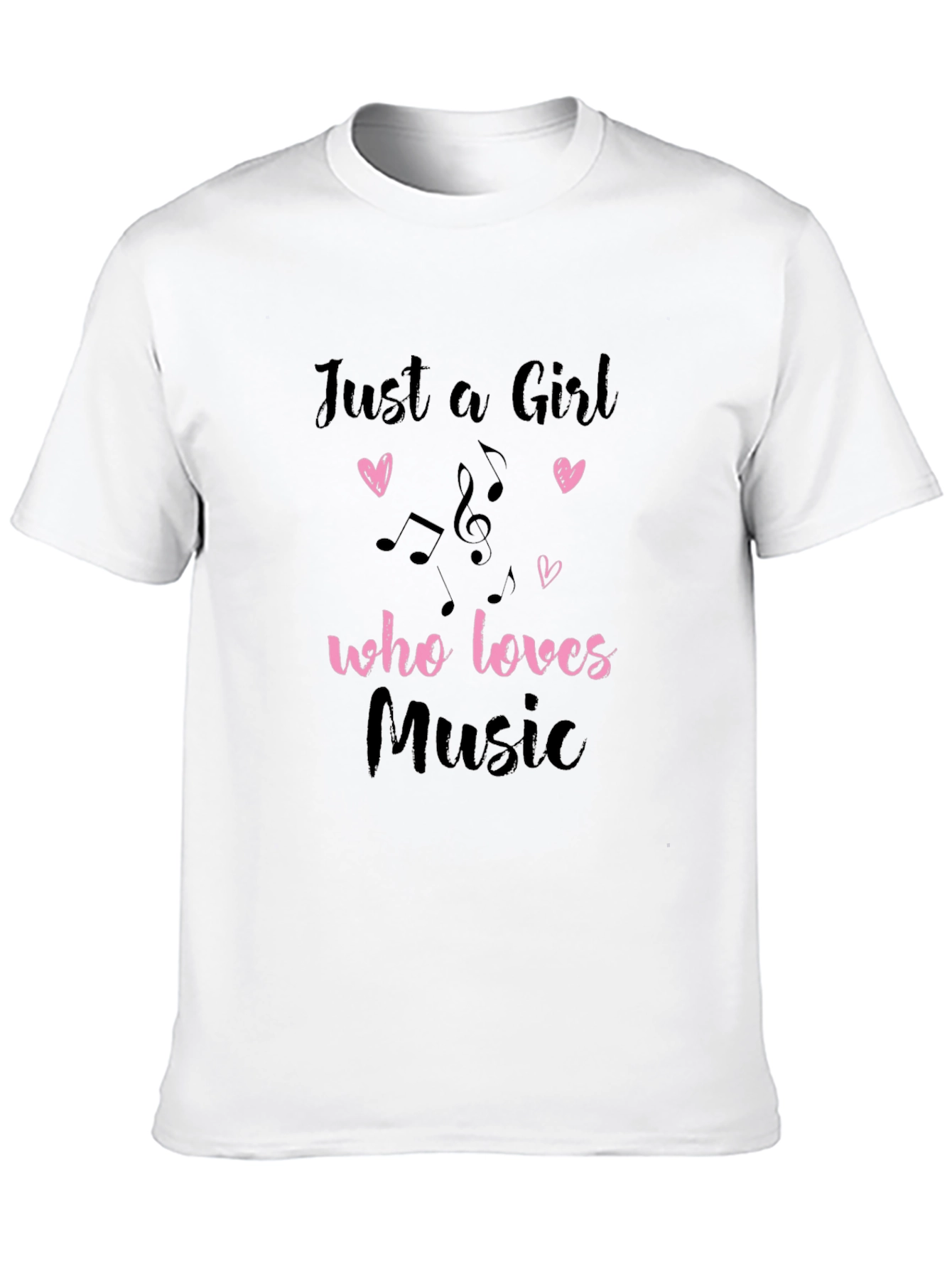 Just a Girl Who Loves Music T-Shirt - Black