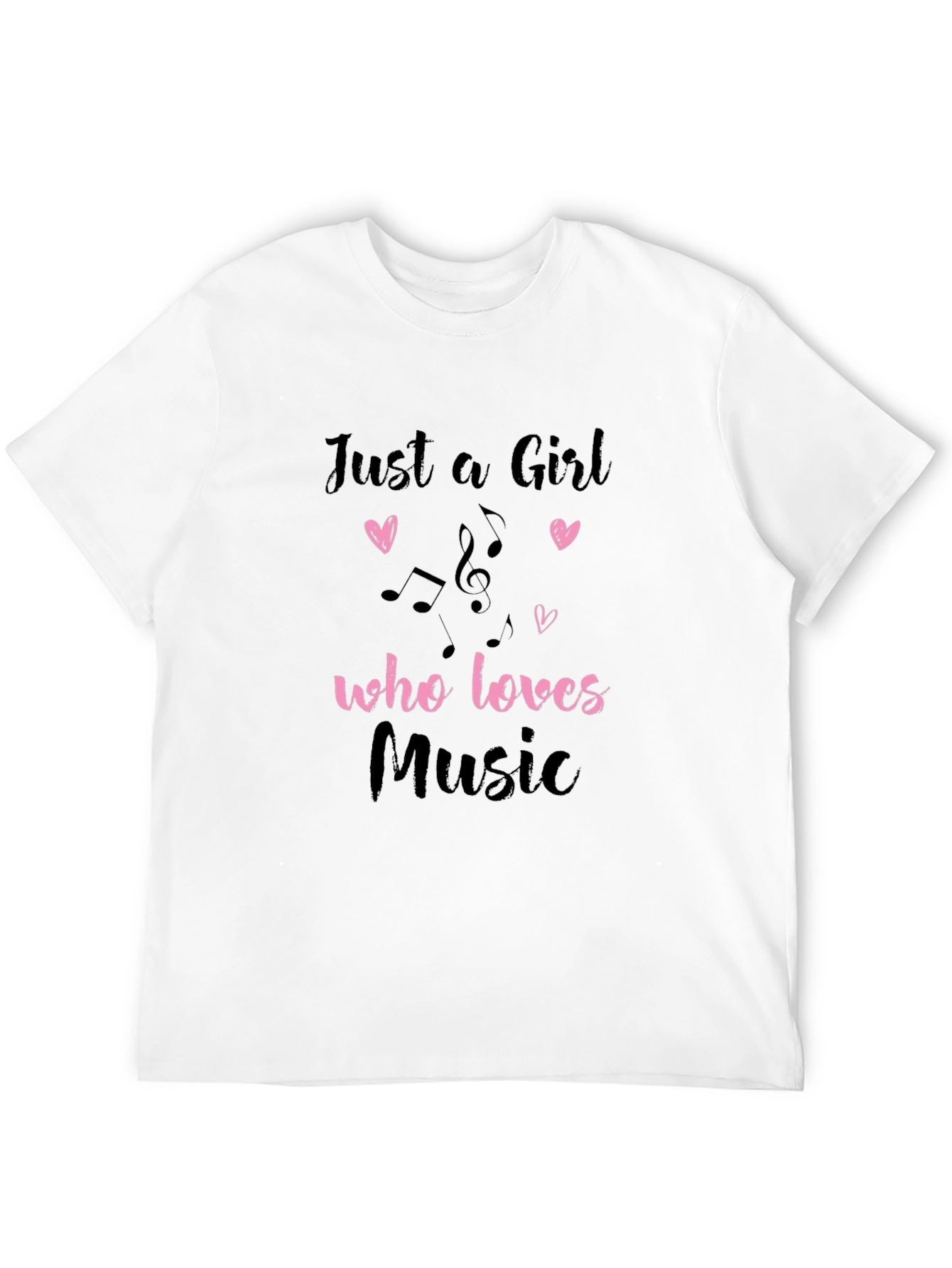 Just a Girl Who Loves Music T-Shirt - Black