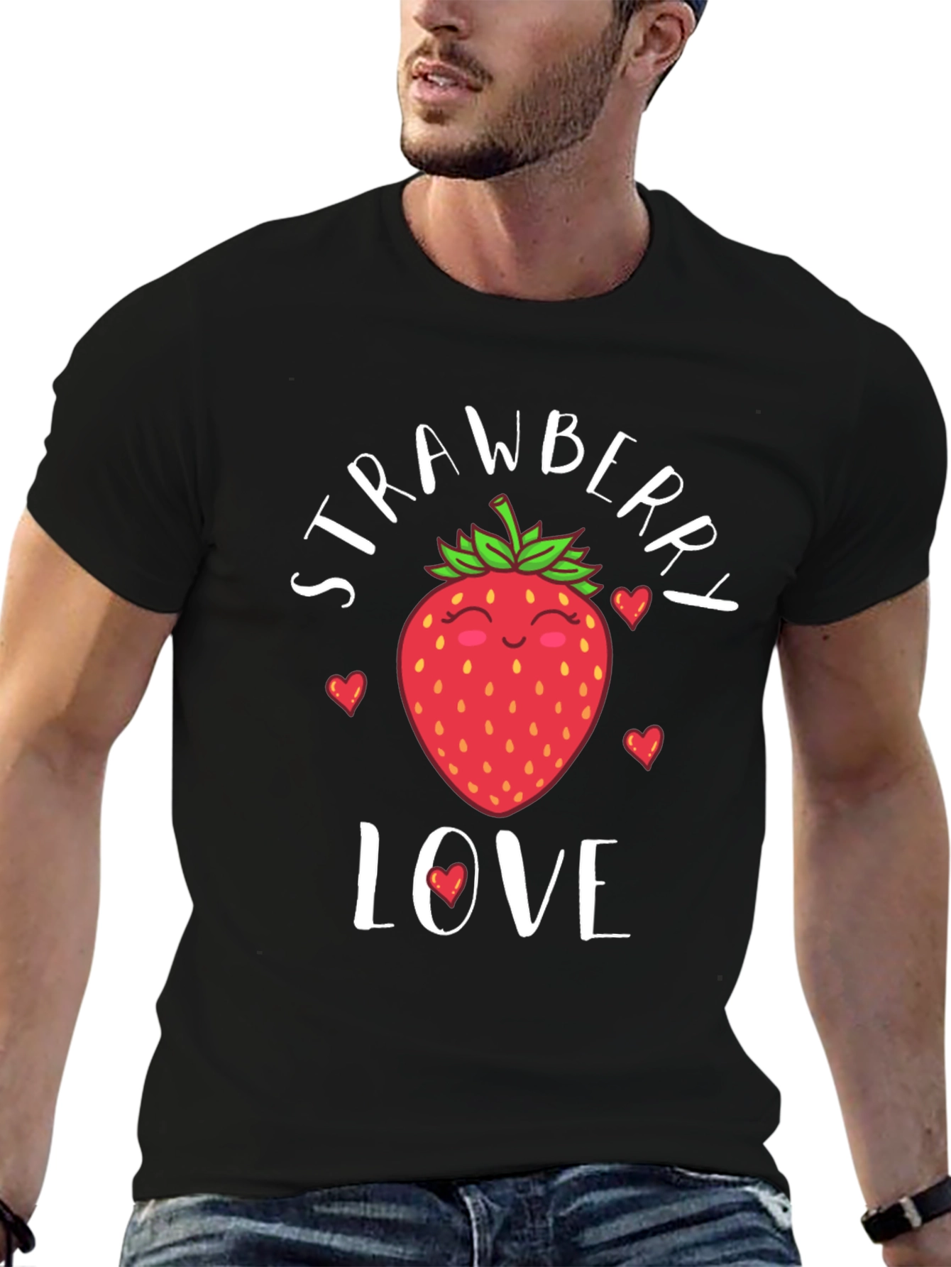 Strawberry Love Graphic Tee - Cute Fruit T-Shirt