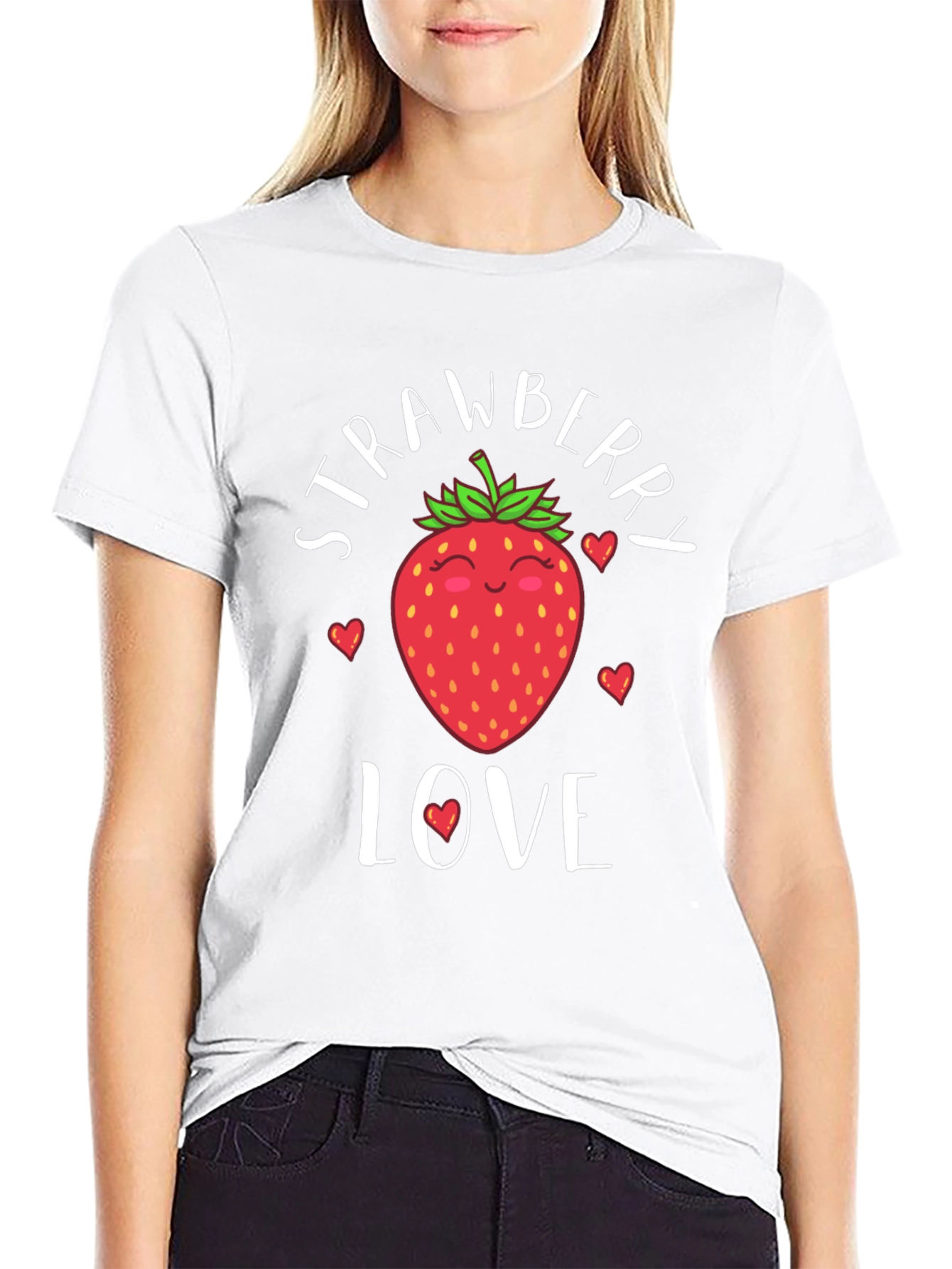 Strawberry Love Graphic Tee - Cute Fruit T-Shirt