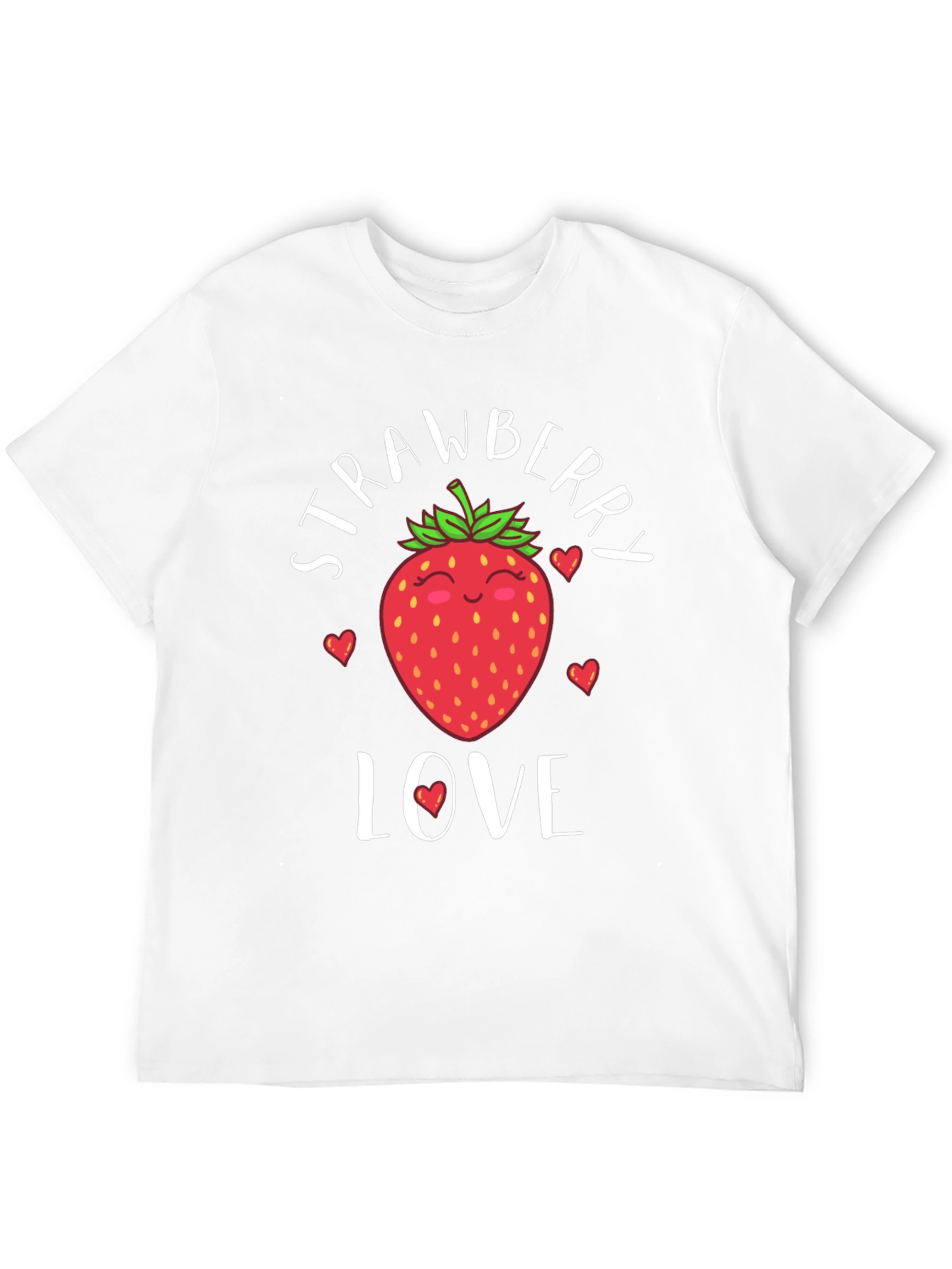 Strawberry Love Graphic Tee - Cute Fruit T-Shirt