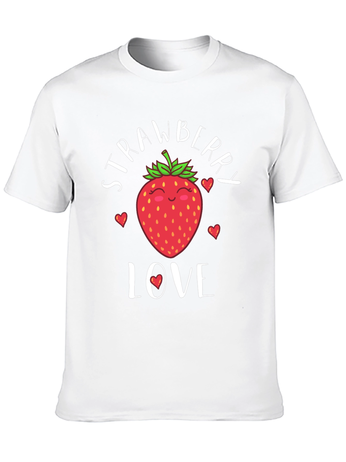 Strawberry Love Graphic Tee - Cute Fruit T-Shirt