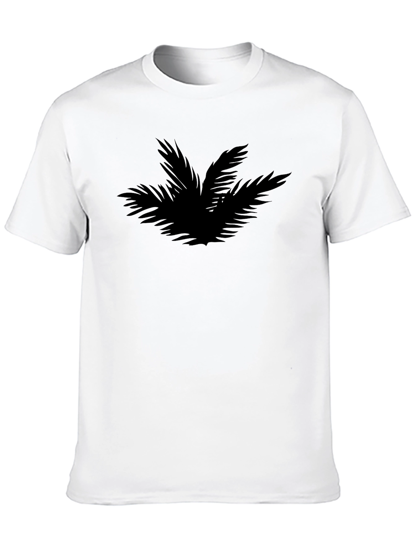 Stylish Black Palm Print T-Shirt for Men