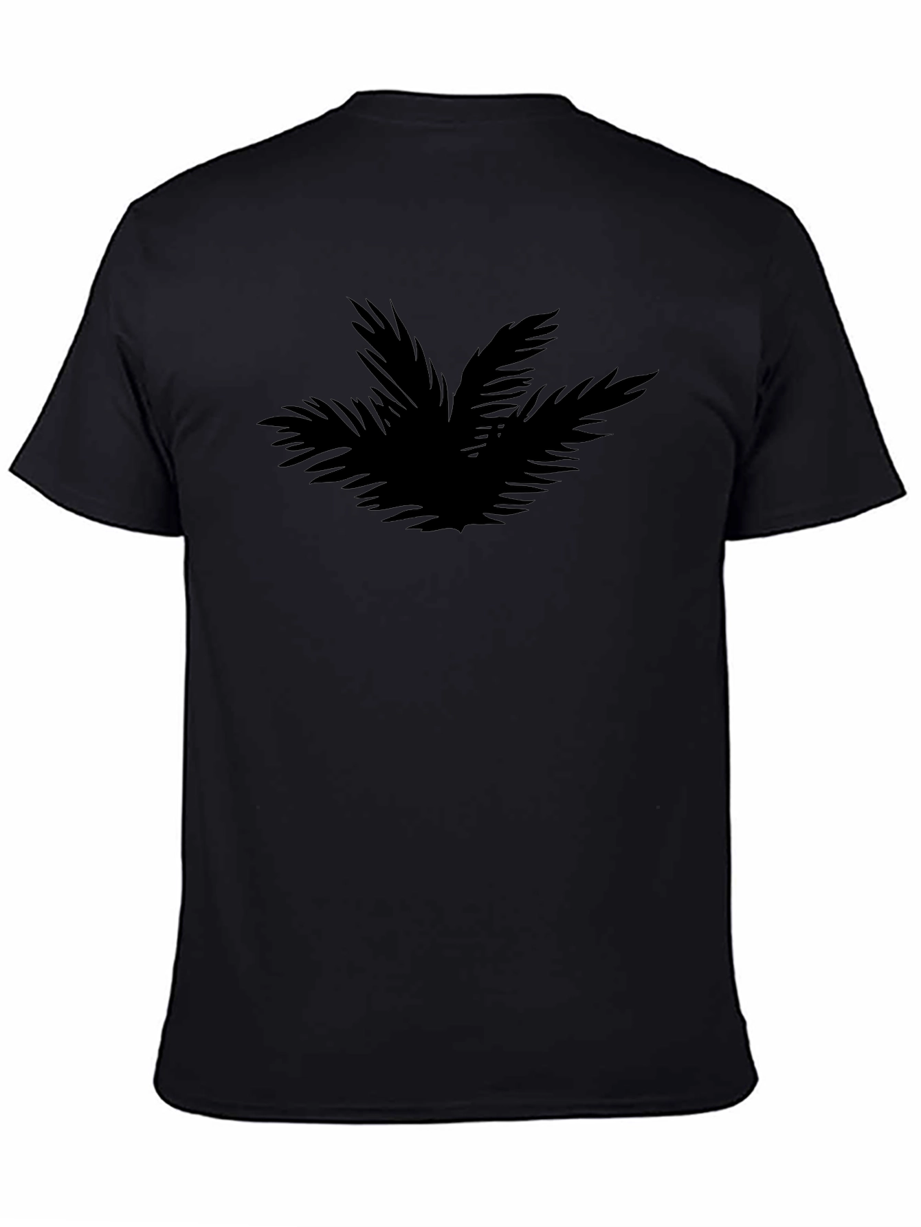 Stylish Black Palm Print T-Shirt for Men