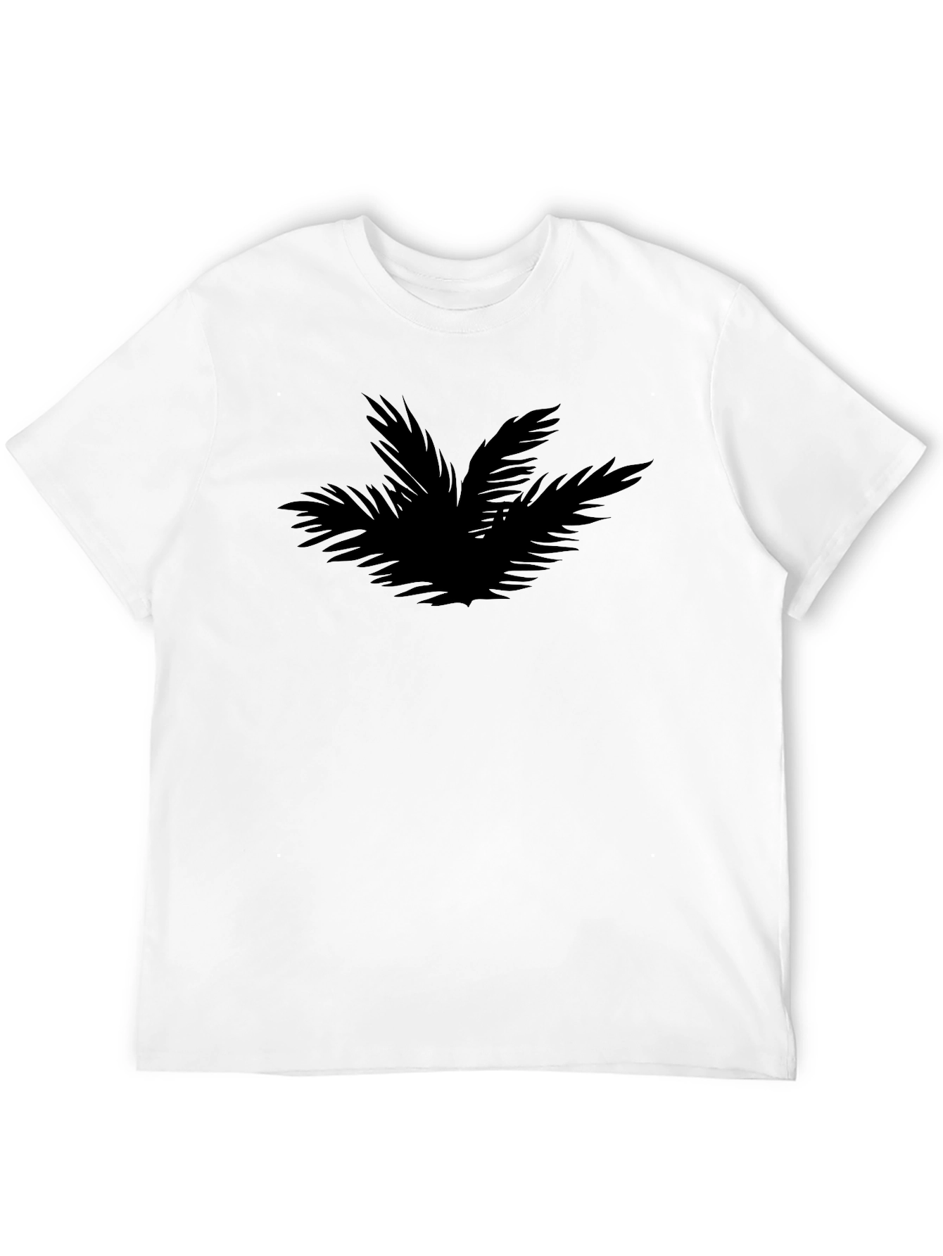 Stylish Black Palm Print T-Shirt for Men