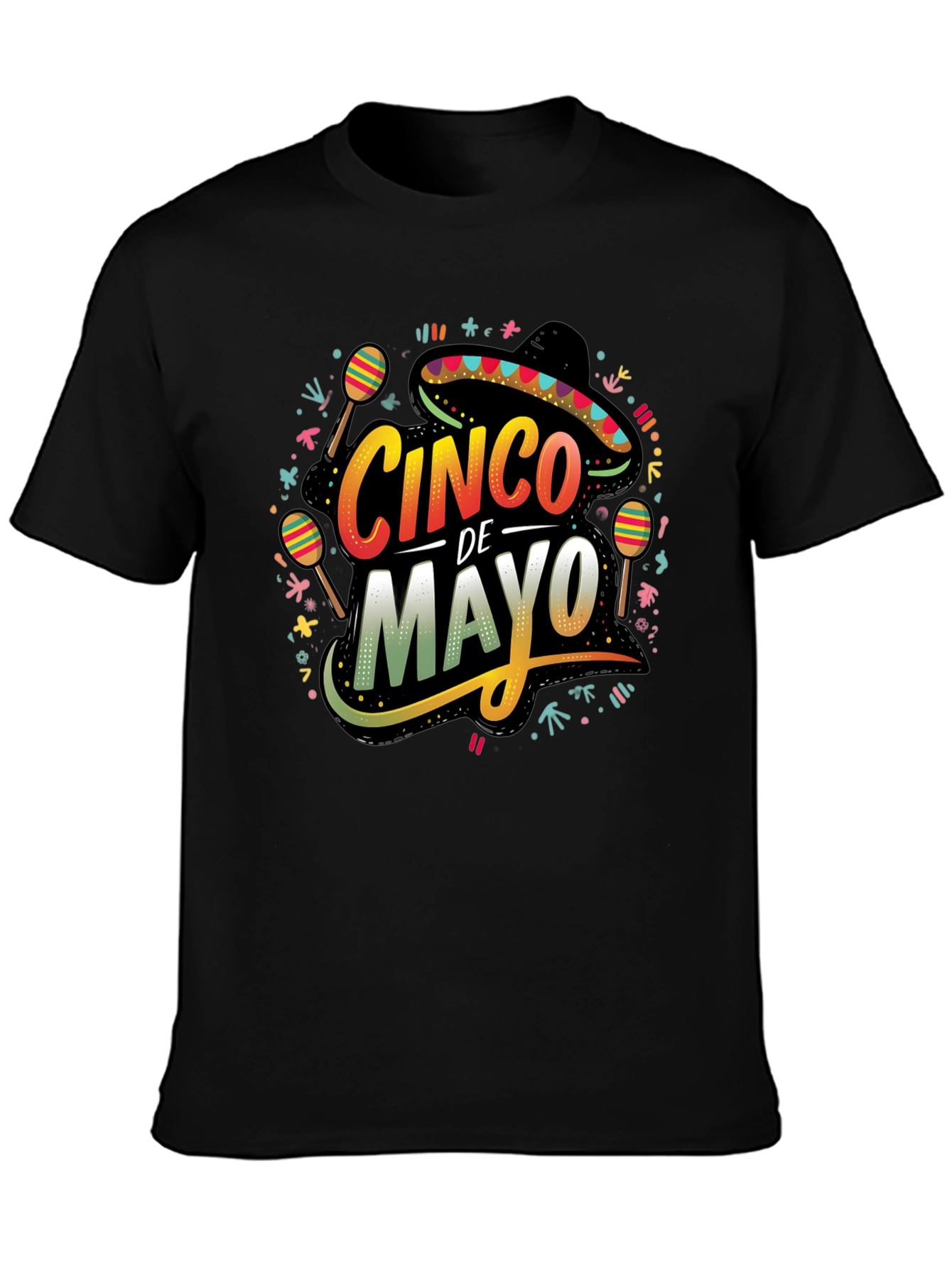 Cinco De Mayo Graphic T-Shirt - Black