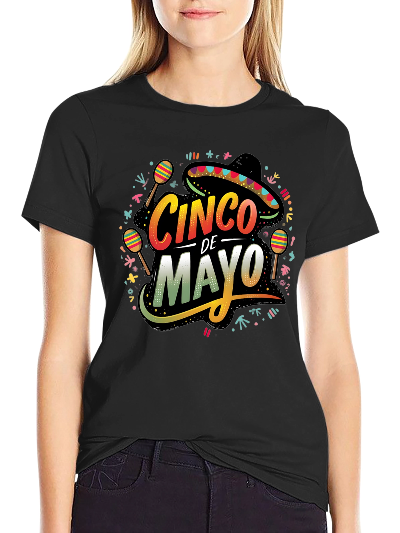 Cinco De Mayo Graphic T-Shirt - Black