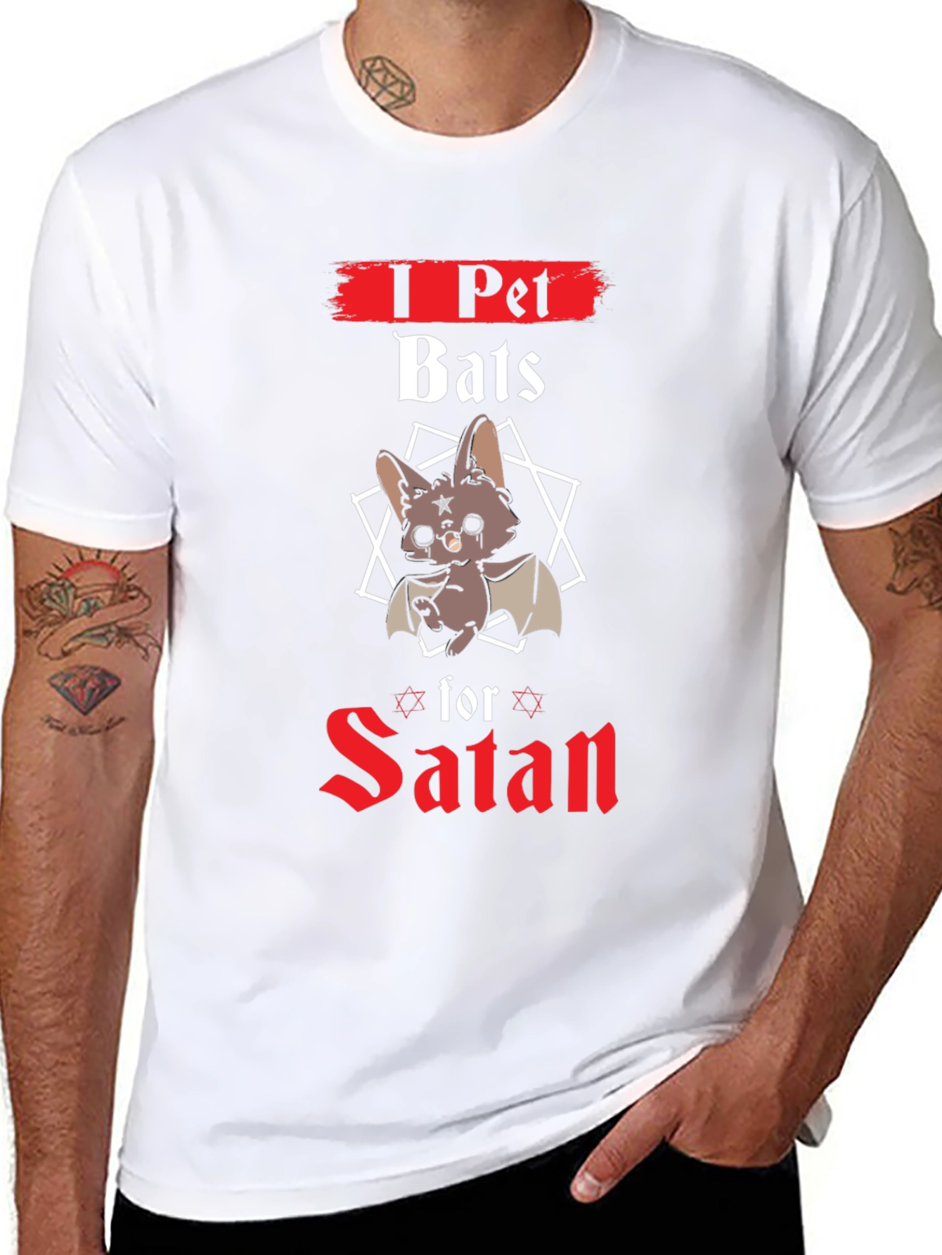 I Pet Bats for Satan Graphic Tee