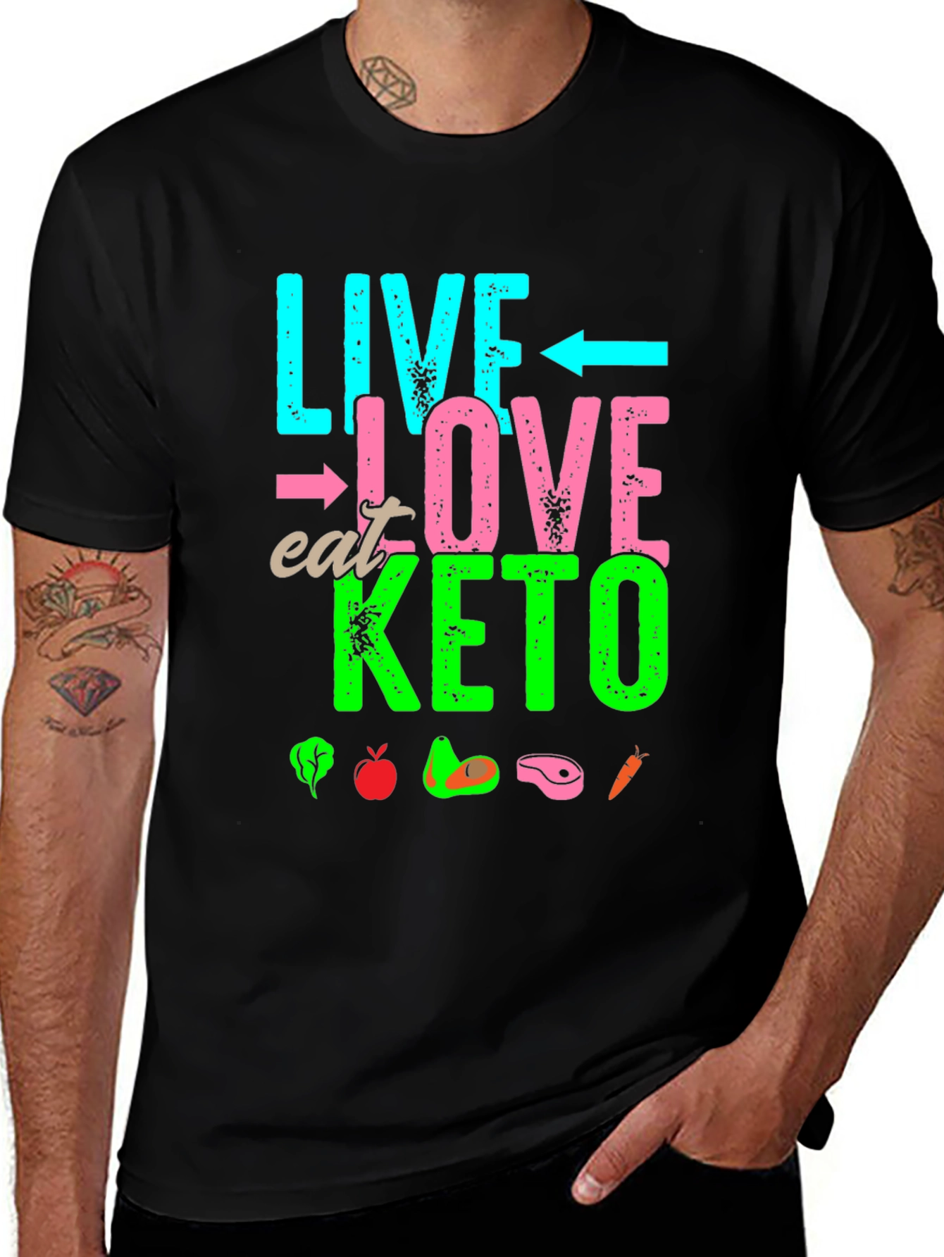 Live Love Eat Keto T-Shirt - Keto Diet Lifestyle
