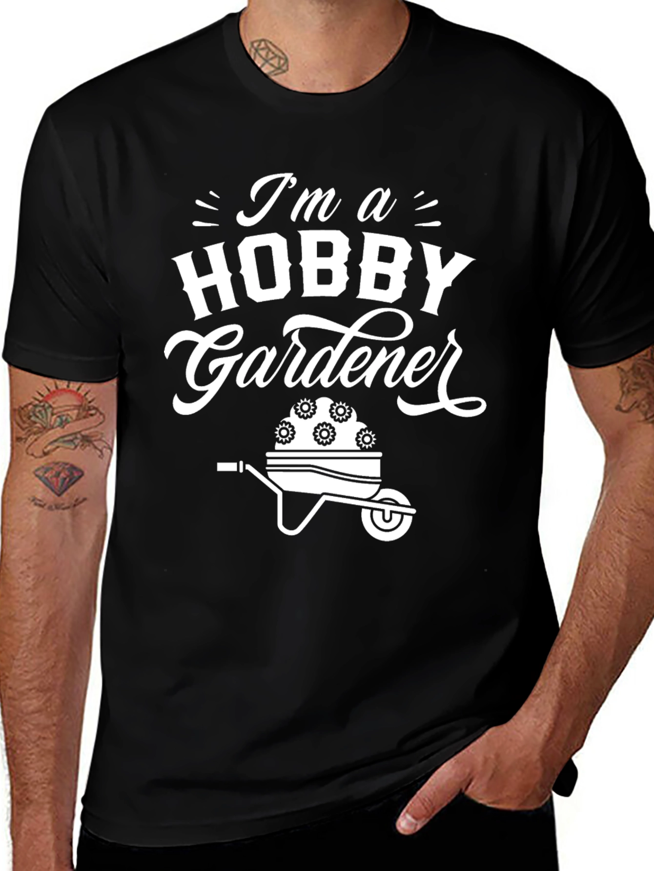 Hobby Gardener Graphic Tee - Black Cotton T-Shirt