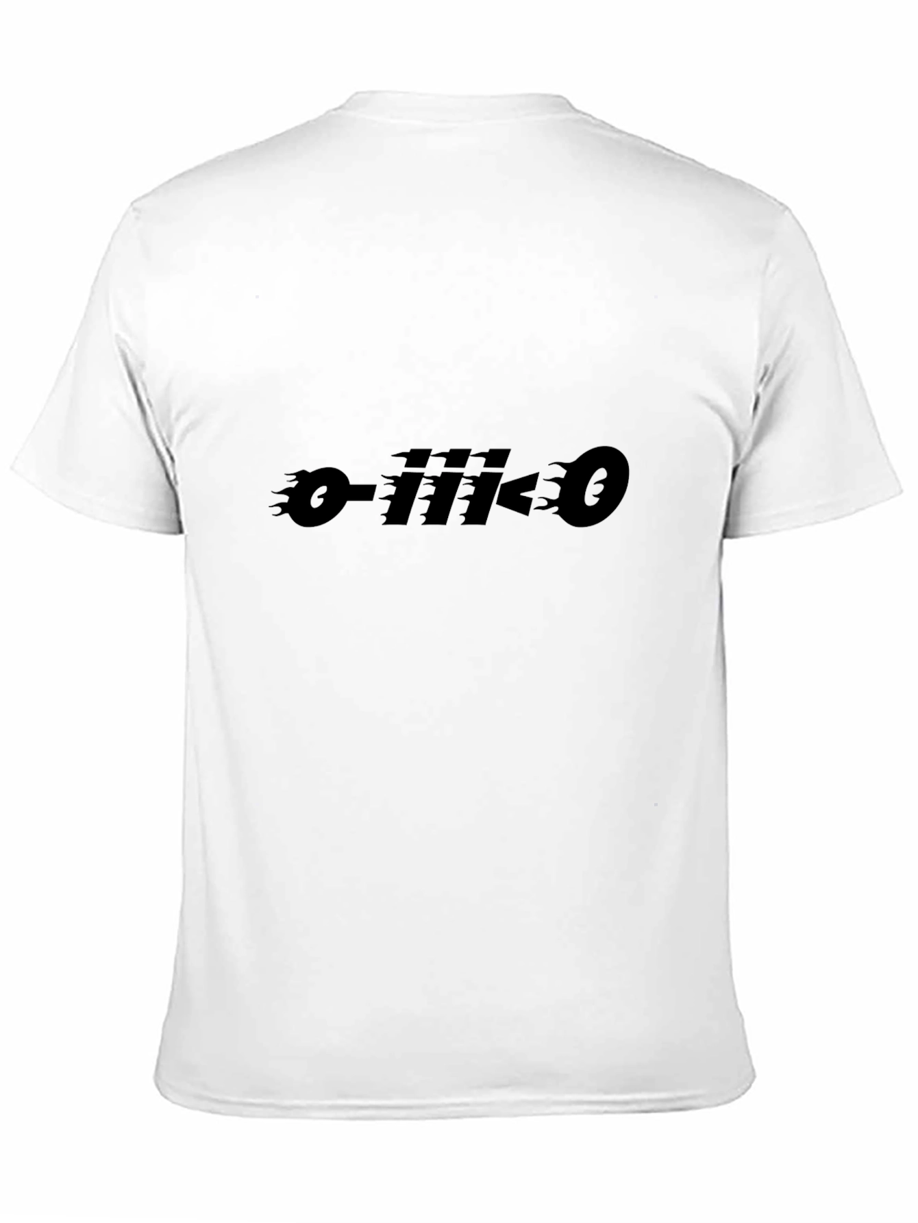 Mens Black Graphic Tee - o-iiii-o Design