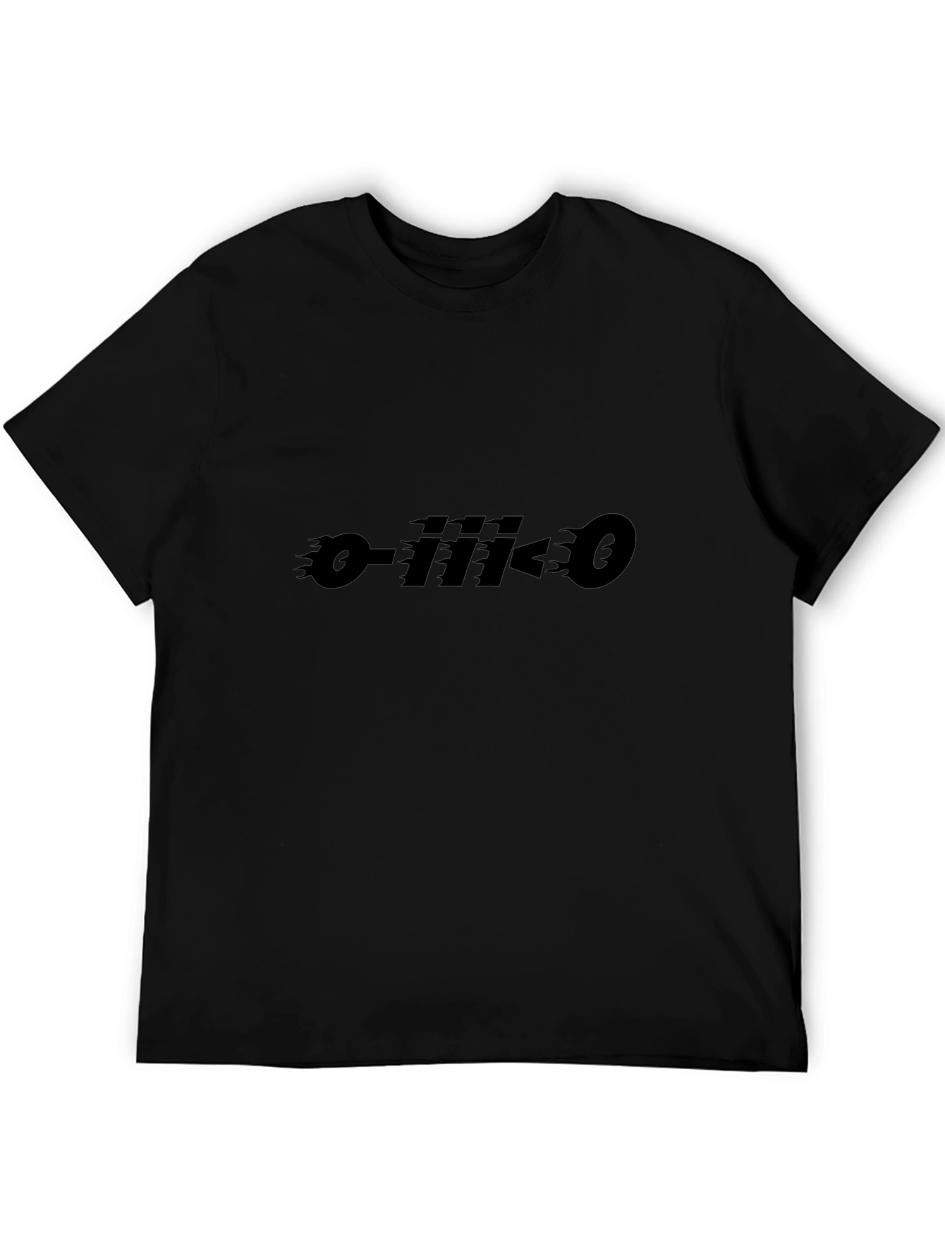 Mens Black Graphic Tee - o-iiii-o Design