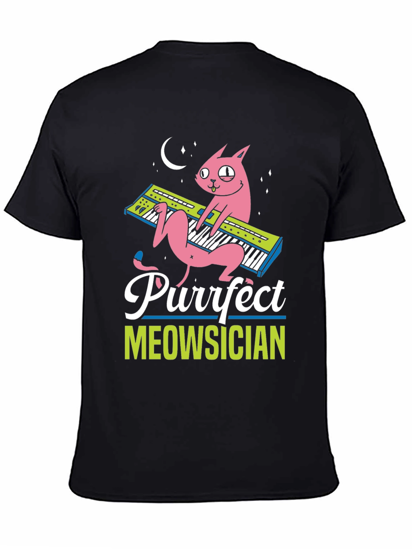 Purrfect Meowsician Graphic T-Shirt