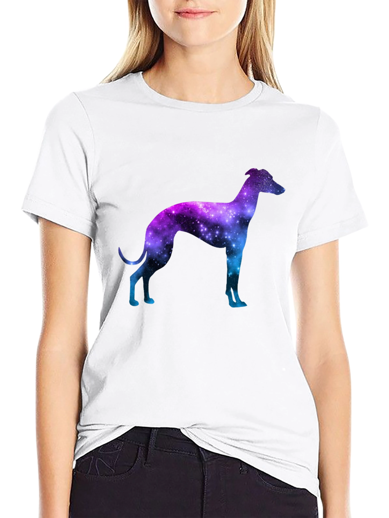 Galaxy Greyhound Graphic Tee - Stylish Unisex T-Shirt