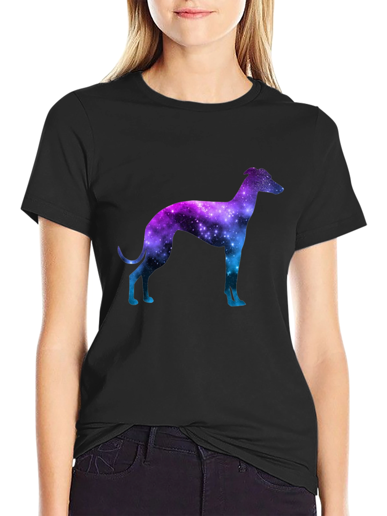 Galaxy Greyhound Graphic Tee - Stylish Unisex T-Shirt