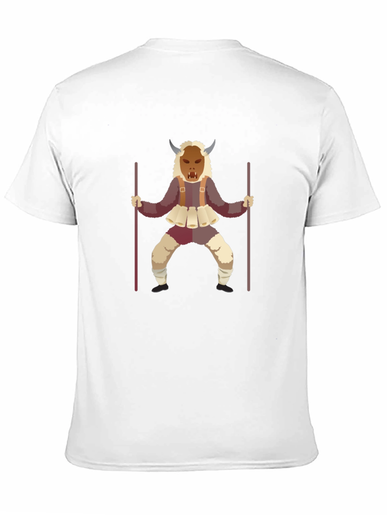 Kukeri Mask T-Shirt - Bulgarian Folklore Design