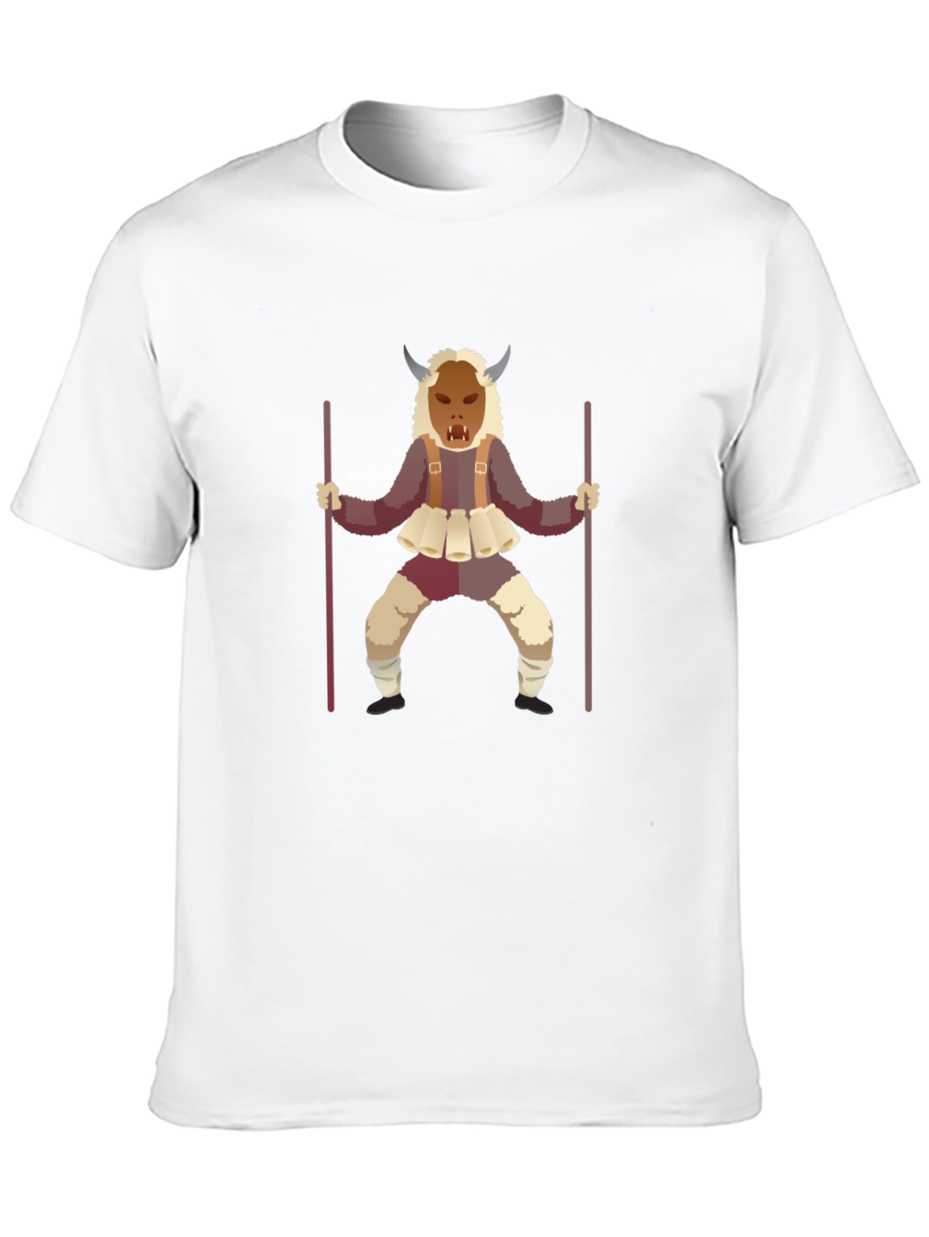 Kukeri Mask T-Shirt - Bulgarian Folklore Design