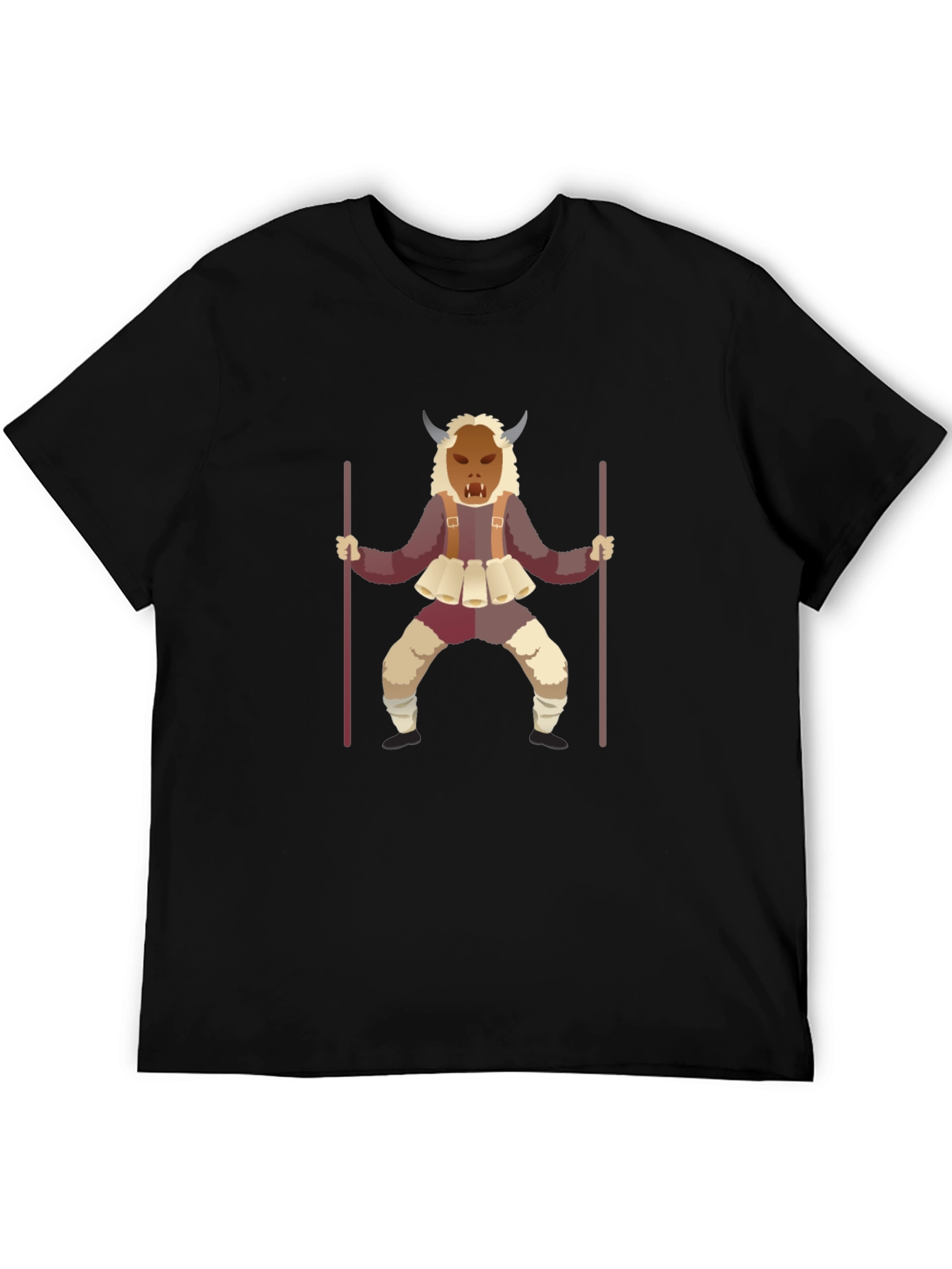Kukeri Mask T-Shirt - Bulgarian Folklore Design