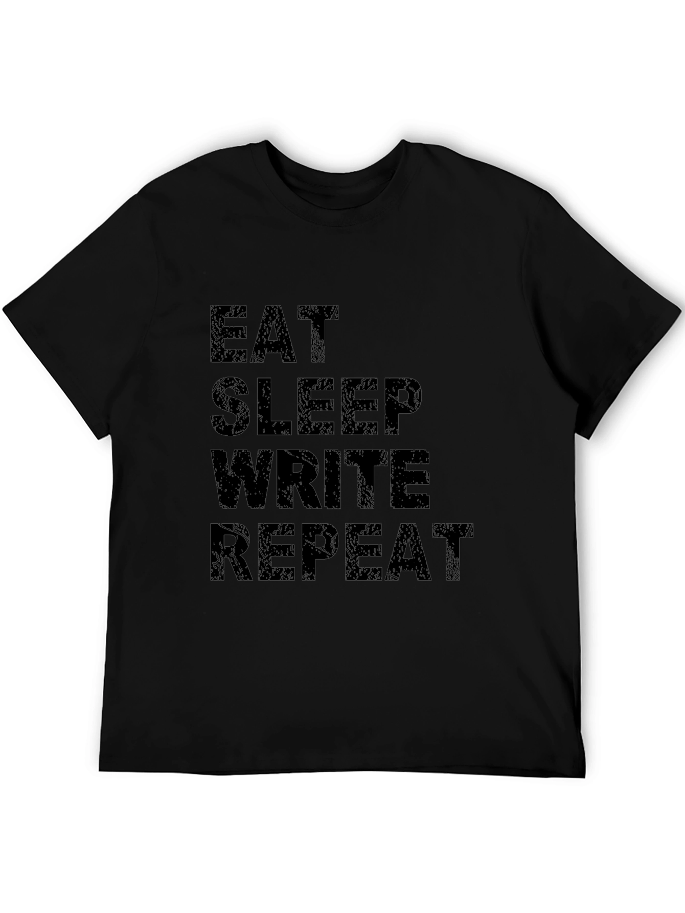 Eat Sleep Write Repeat Black Graphic Tee