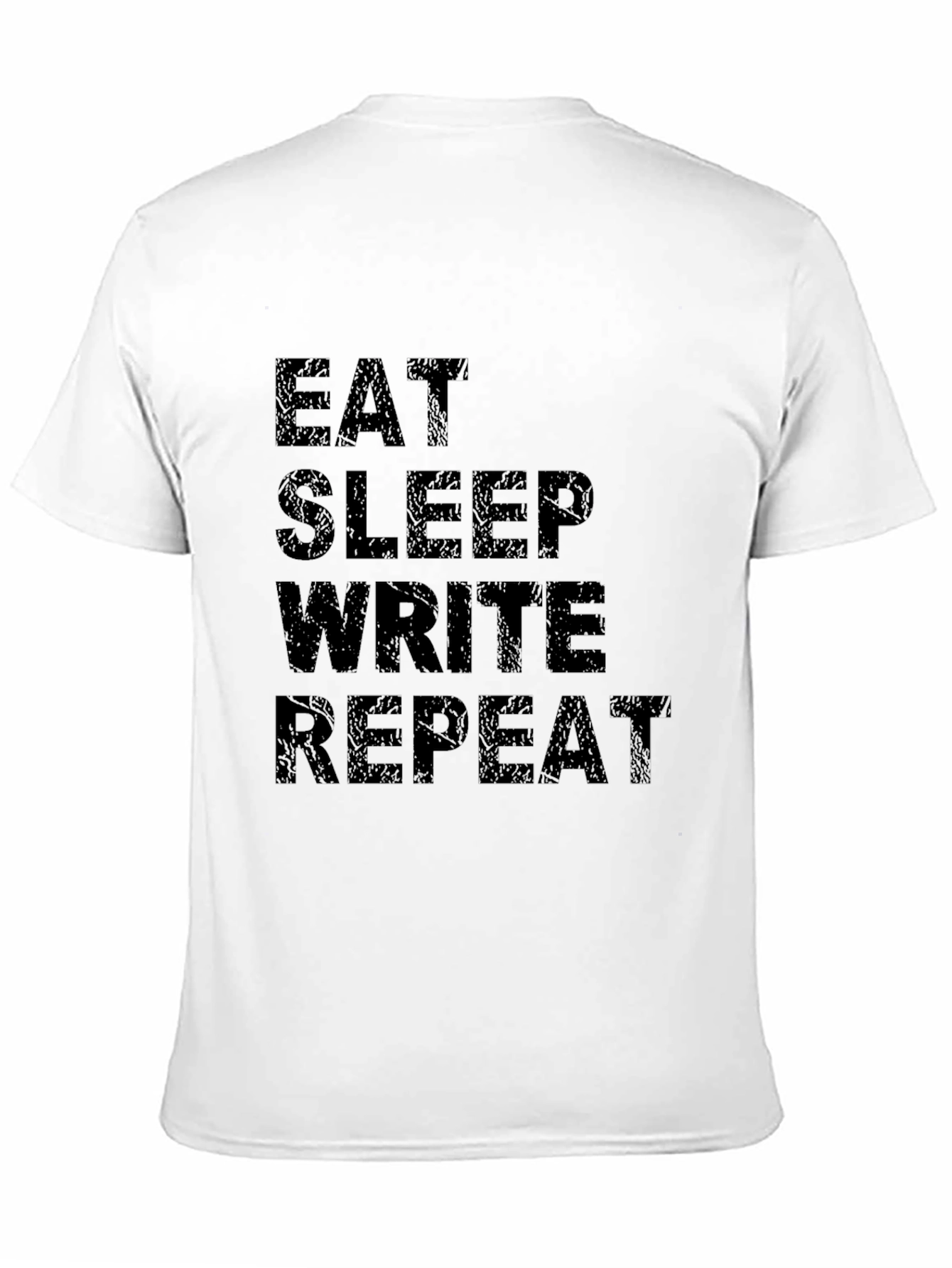 Eat Sleep Write Repeat Black Graphic Tee