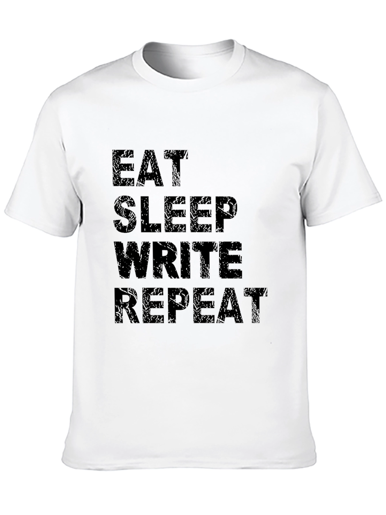 Eat Sleep Write Repeat Black Graphic Tee