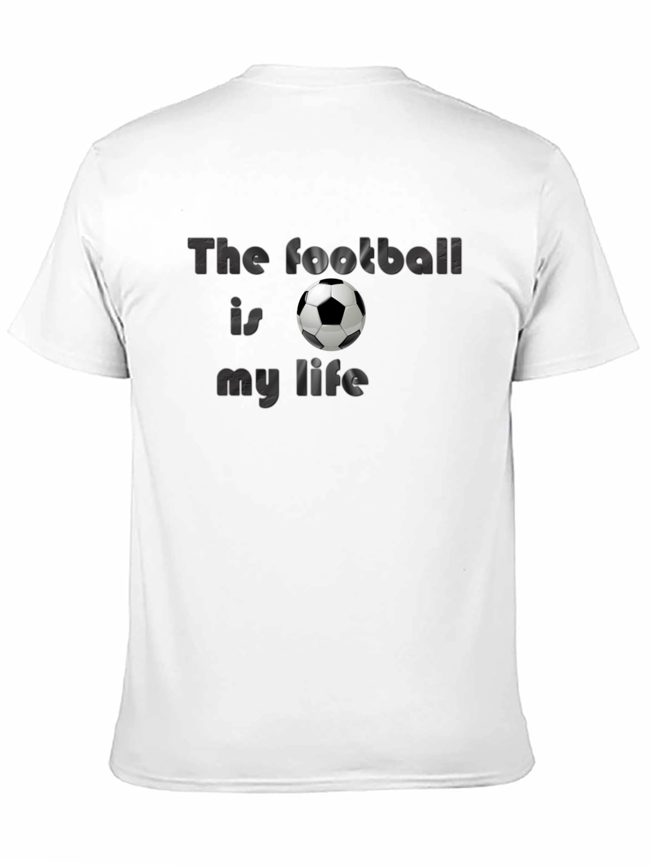 Football is My Life T-Shirt - Black Sporty