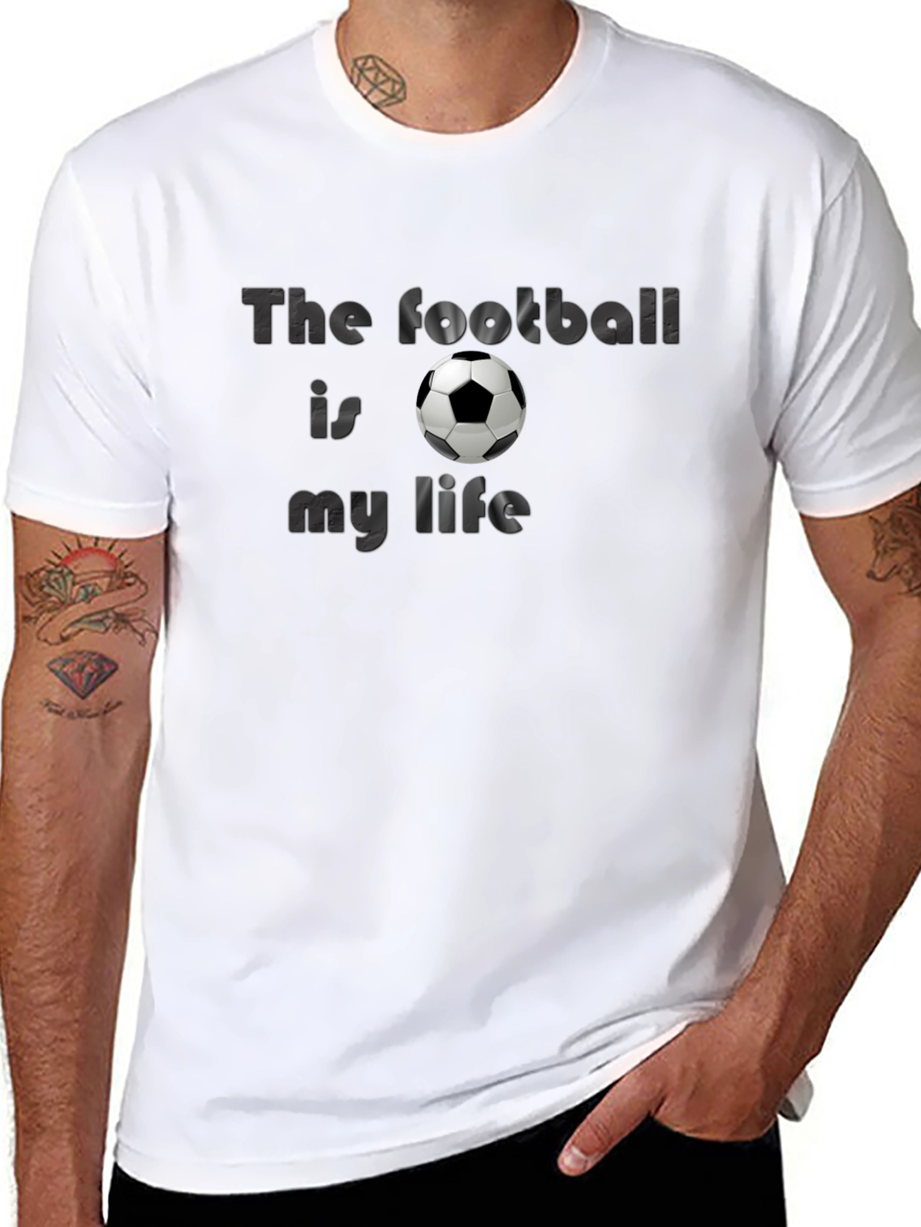 Football is My Life T-Shirt - Black Sporty