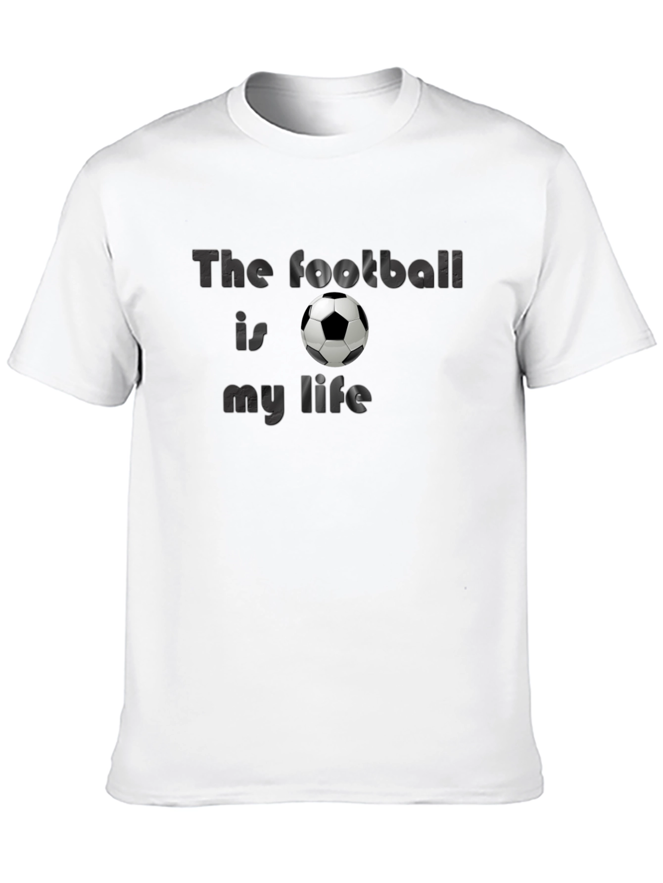 Football is My Life T-Shirt - Black Sporty