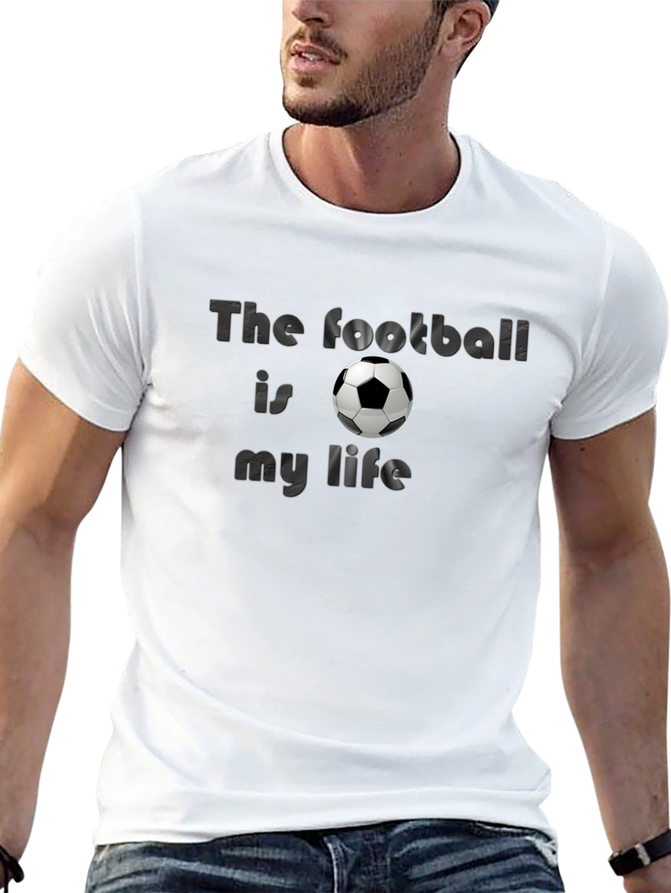 Football is My Life T-Shirt - Black Sporty