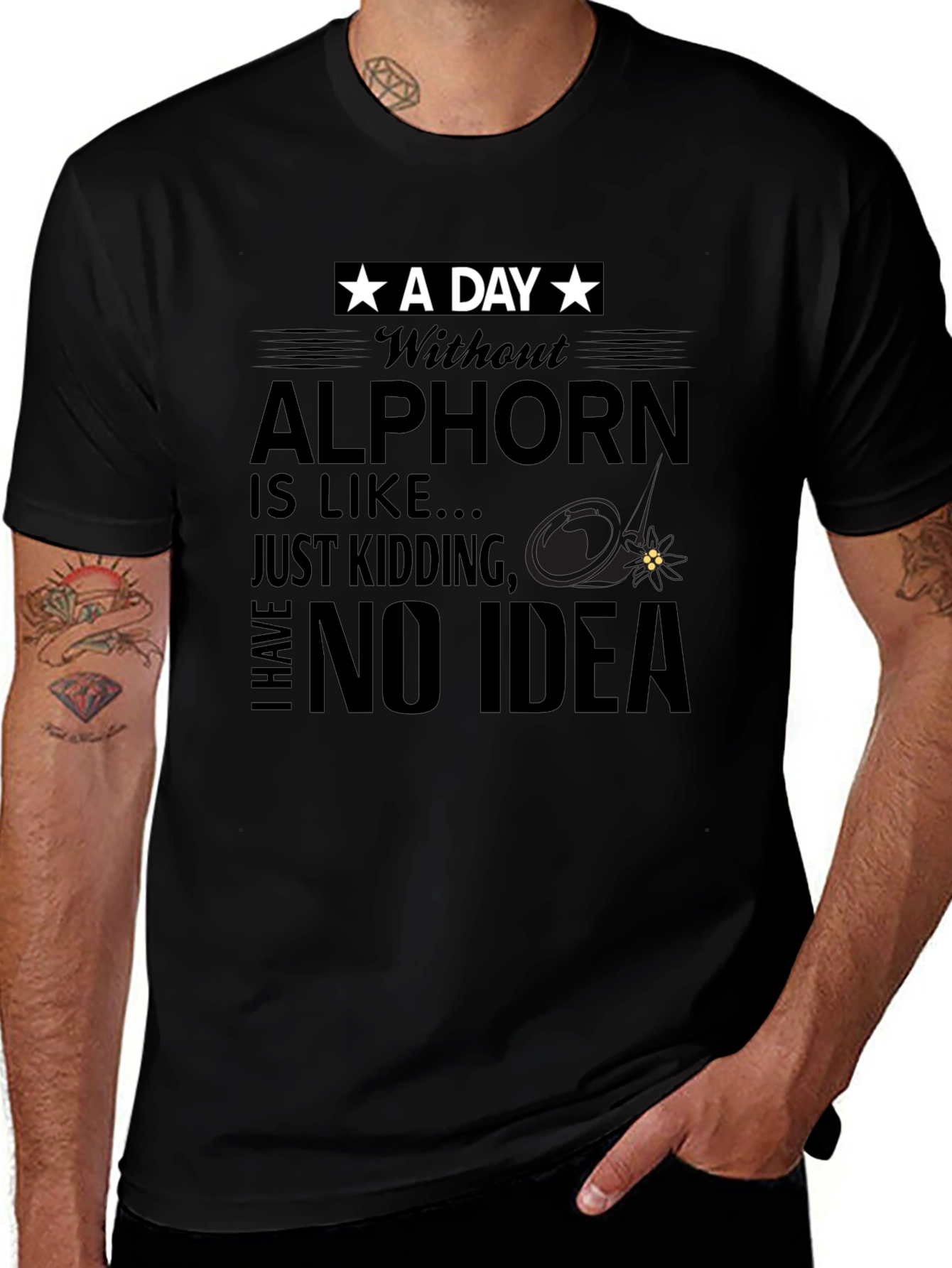Alp Horn T-Shirt Funny Music Tee