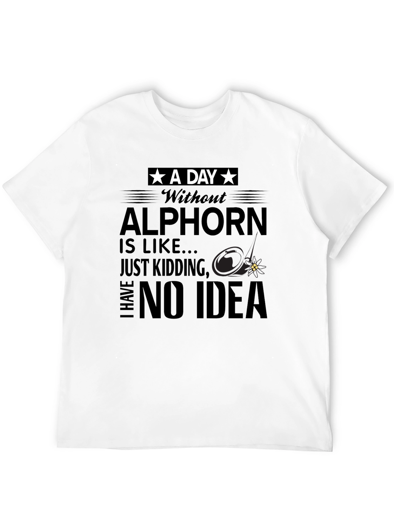 Alp Horn T-Shirt Funny Music Tee
