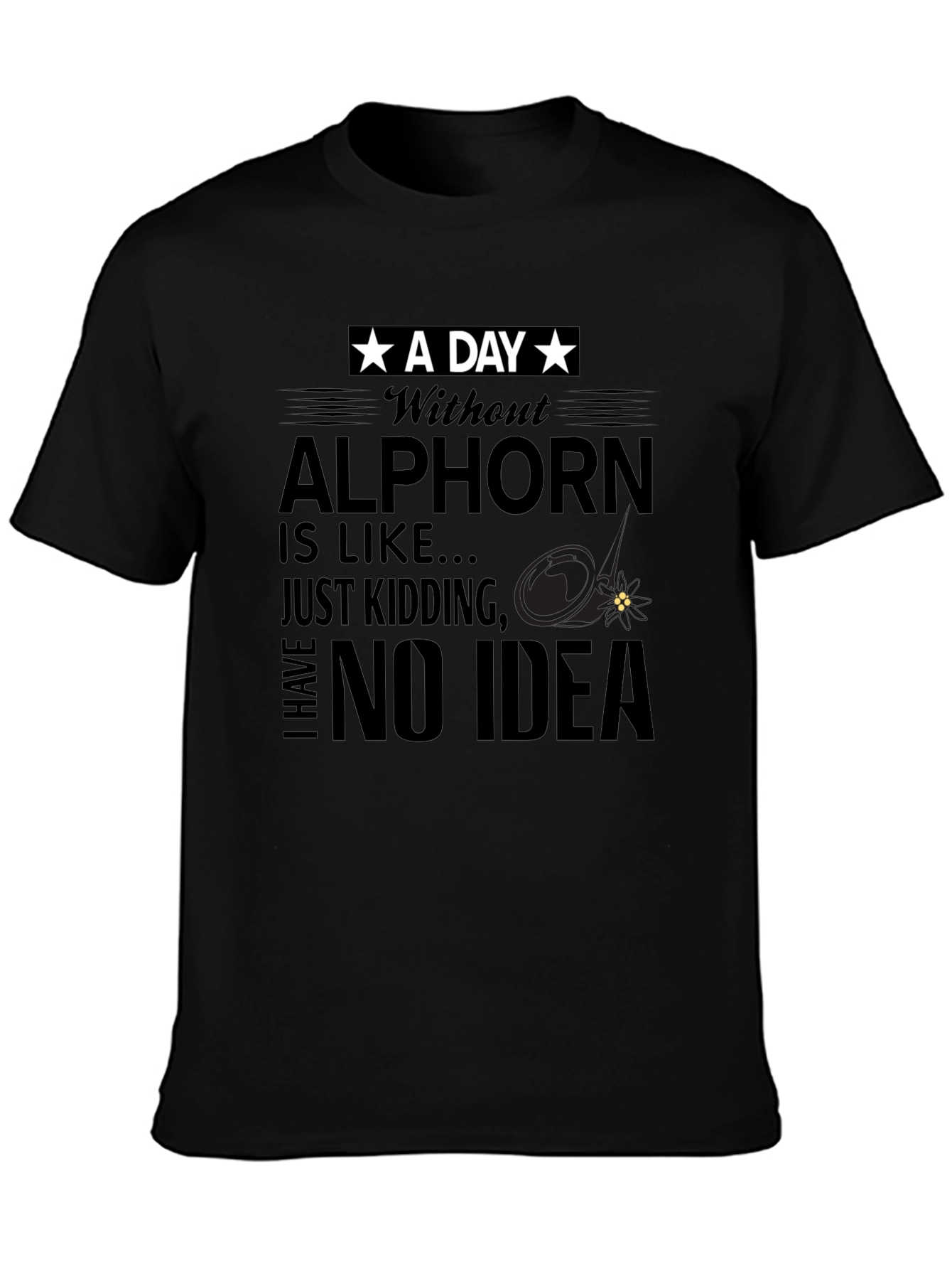 Alp Horn T-Shirt Funny Music Tee