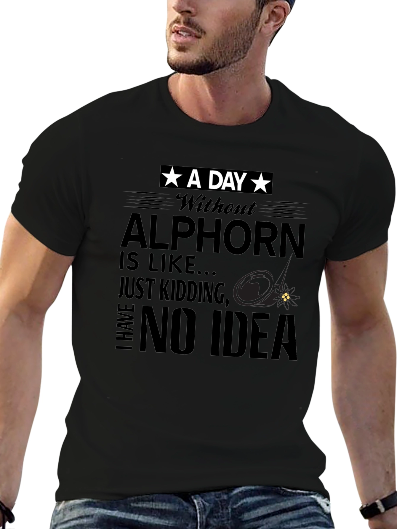 Alp Horn T-Shirt Funny Music Tee