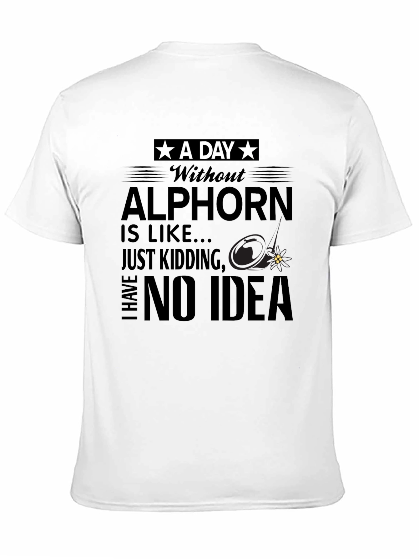 Alp Horn T-Shirt Funny Music Tee