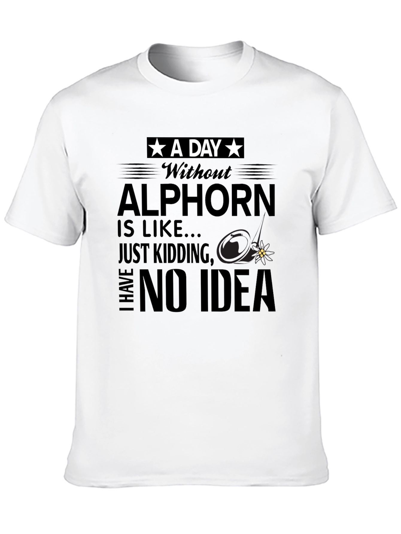 Alp Horn T-Shirt Funny Music Tee