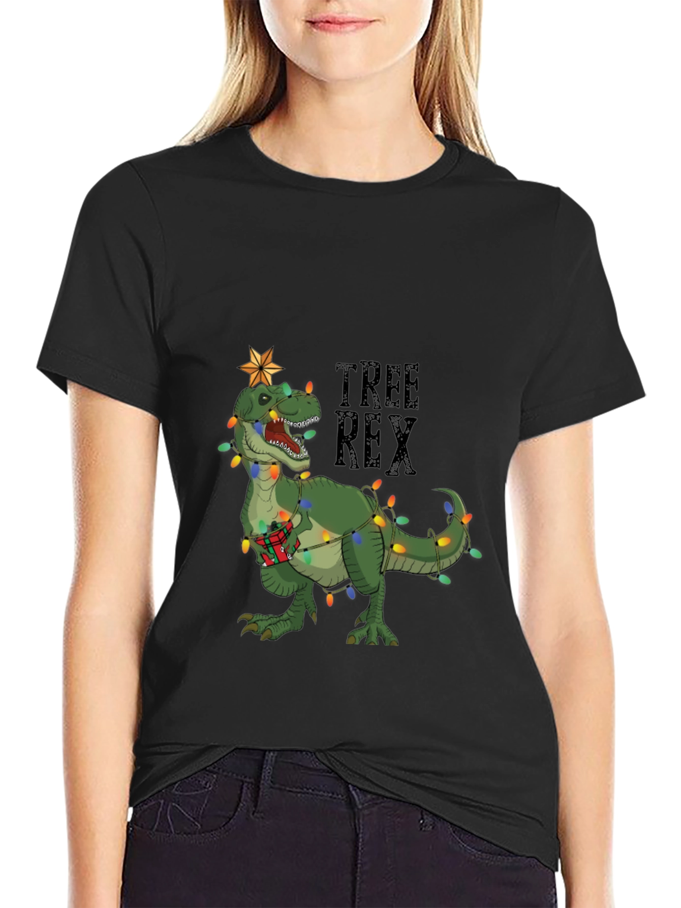 Tree Rex T-Shirt Funny Dinosaur Christmas Tee