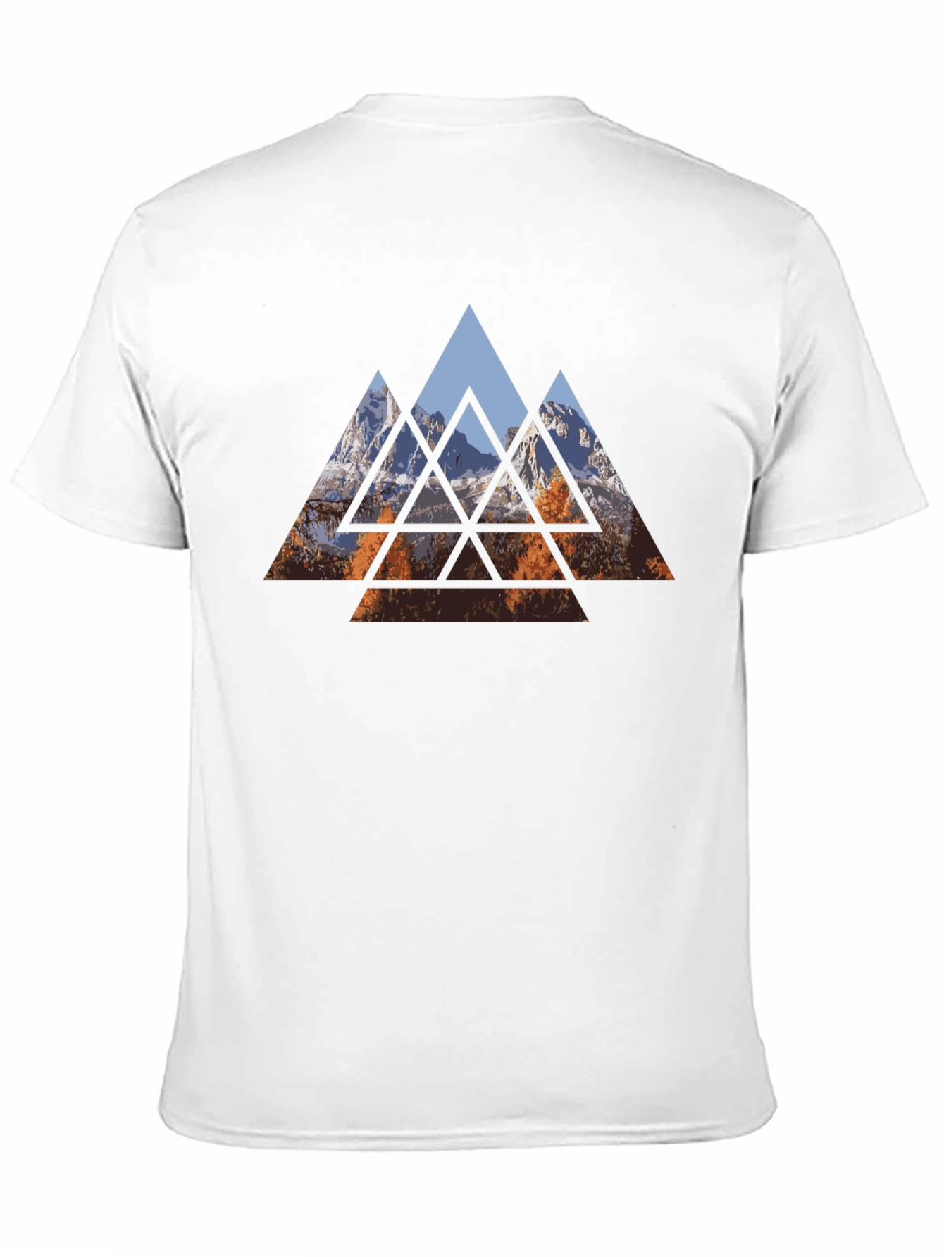 Geometric Mountain Graphic Tee - Stylish Menswear