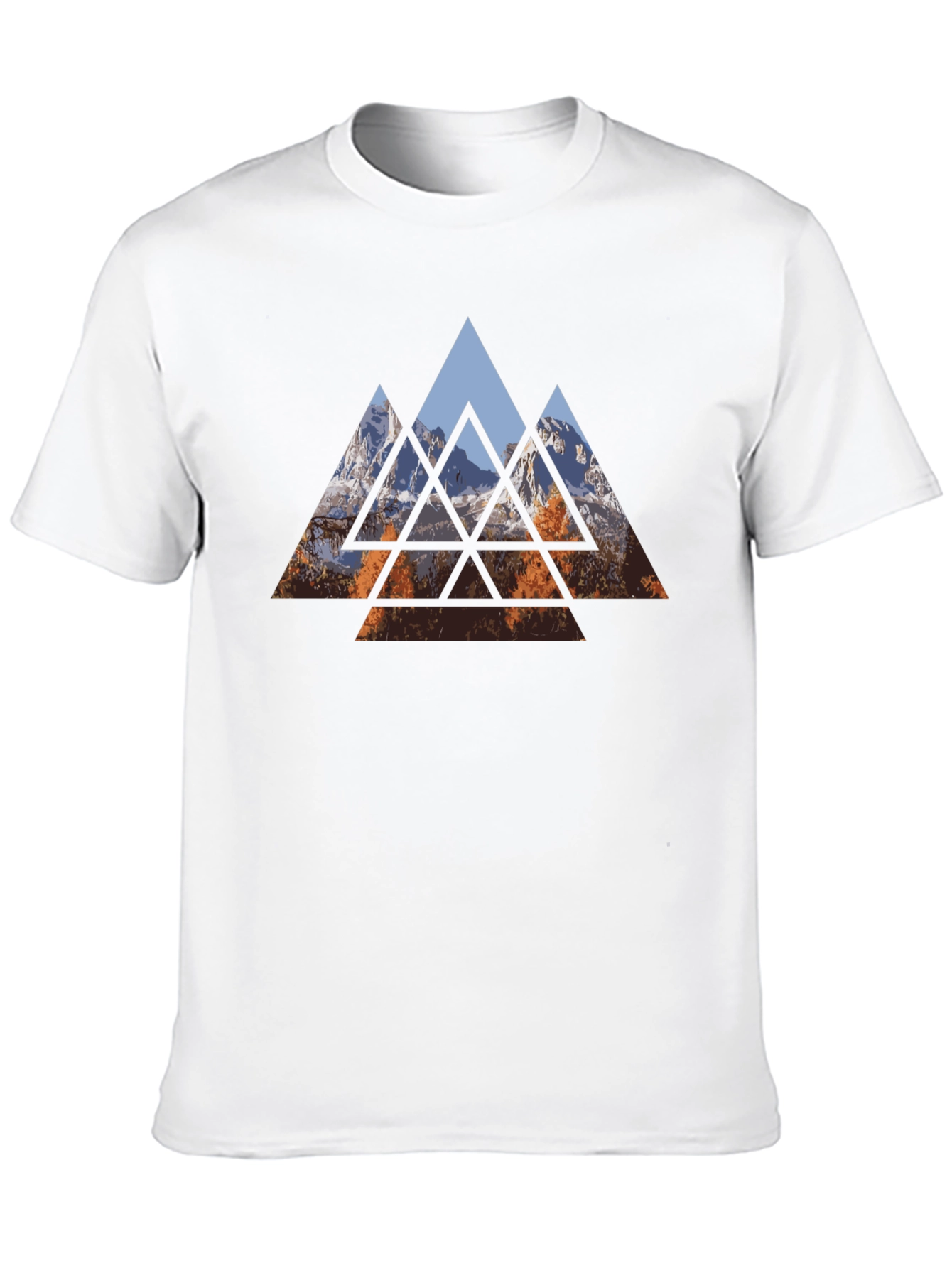 Geometric Mountain Graphic Tee - Stylish Menswear