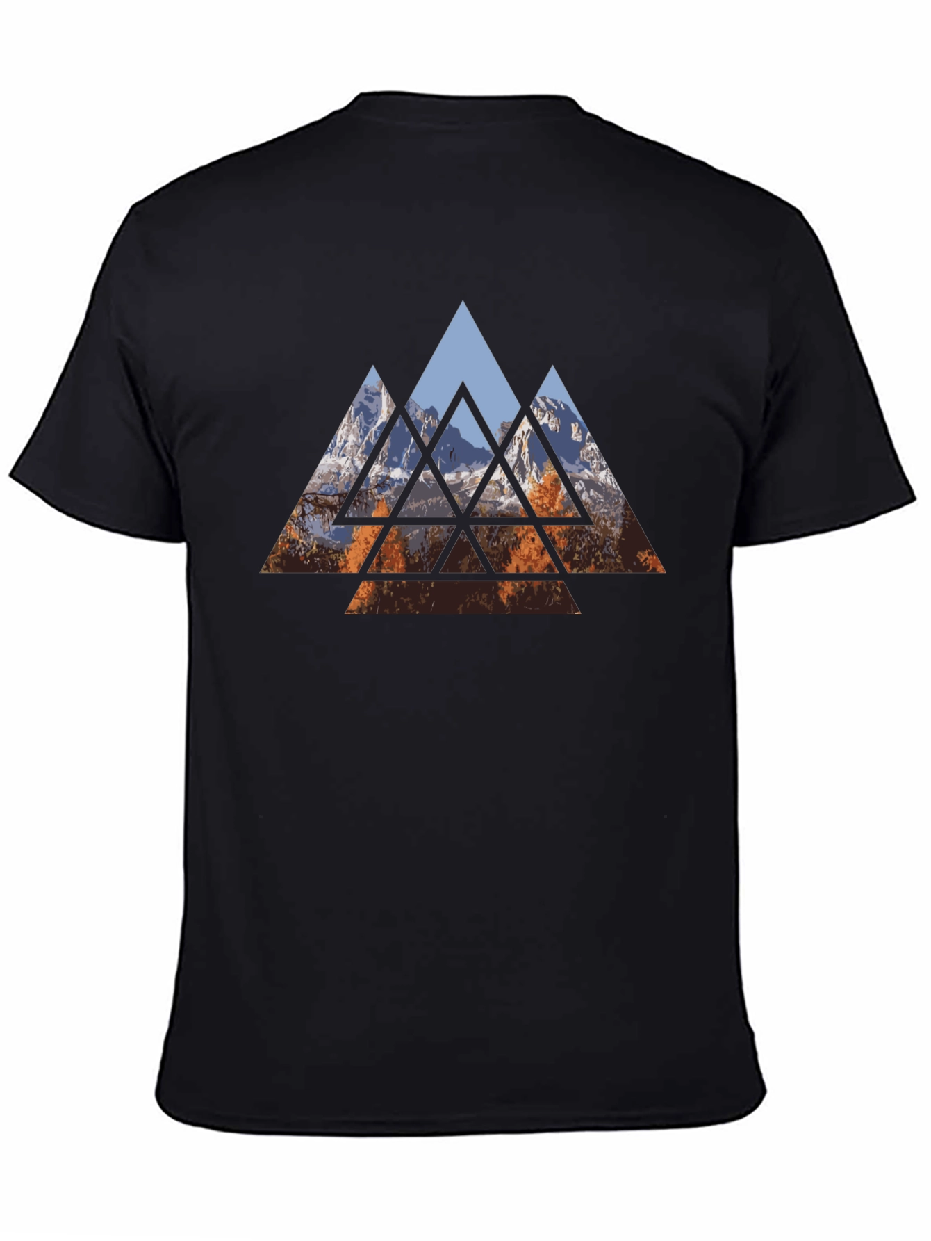 Geometric Mountain Graphic Tee - Stylish Menswear