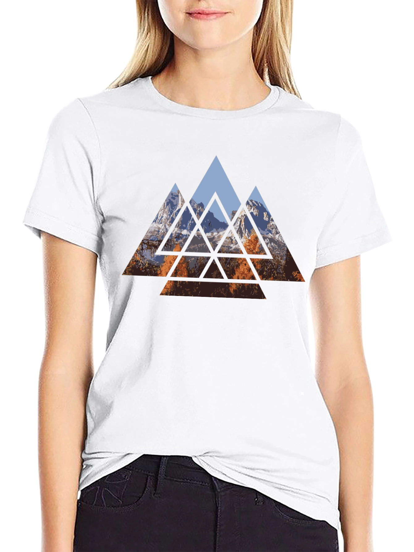 Geometric Mountain Graphic Tee - Stylish Menswear