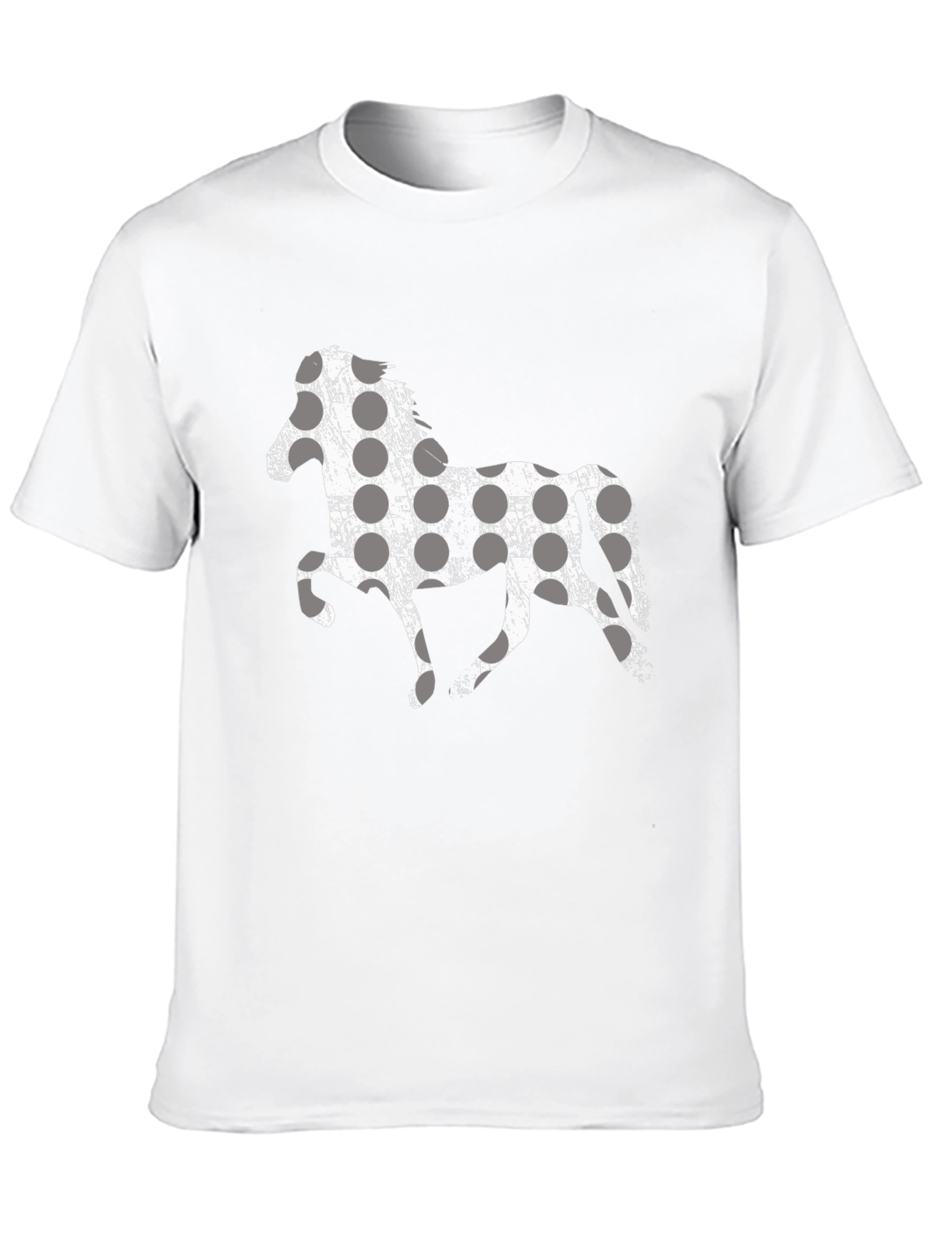 Horse Silhouette Mens Black T-Shirt