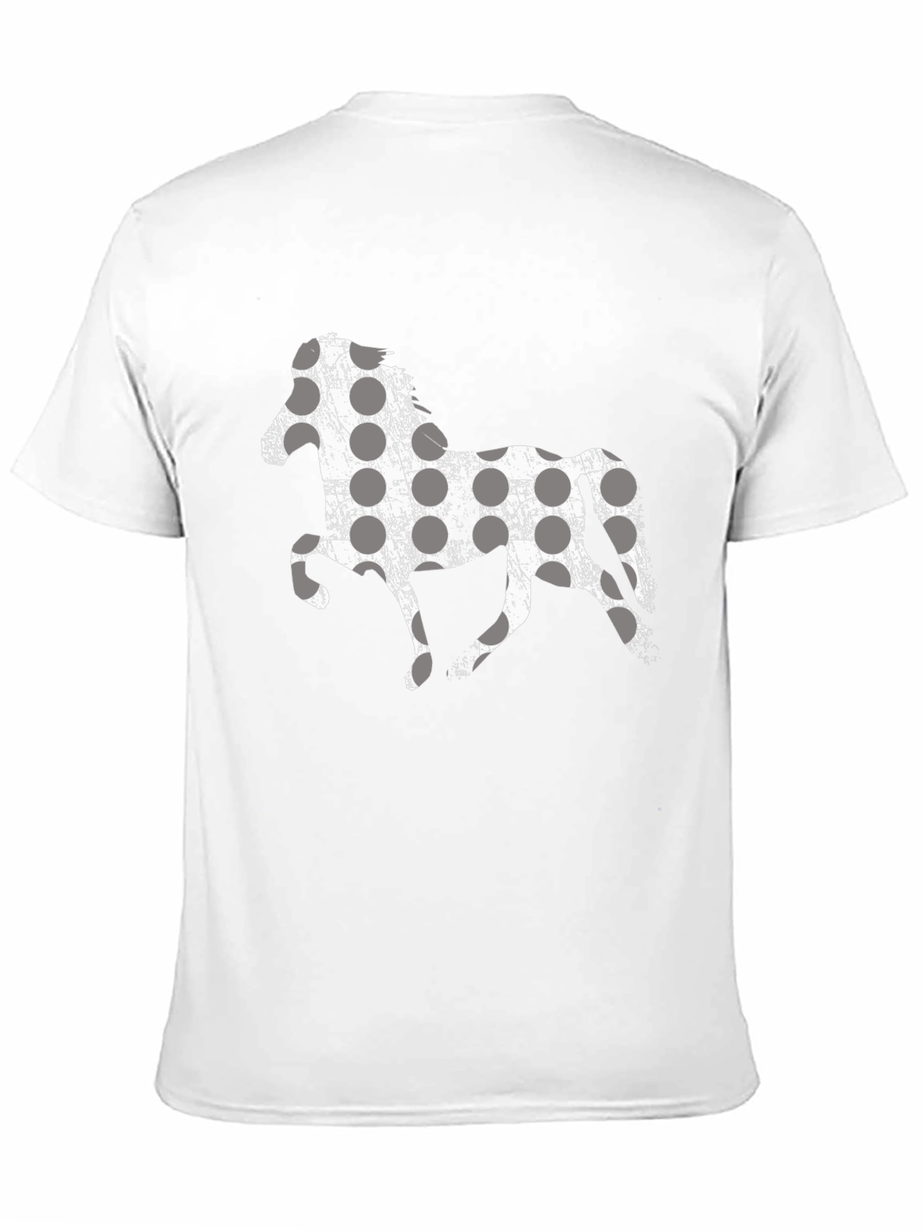 Horse Silhouette Mens Black T-Shirt