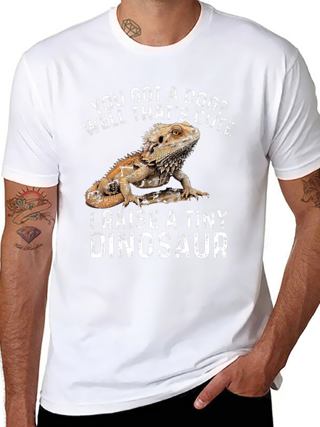 Bearded Dragon T-Shirt - I Raise a Tiny Dinosaur