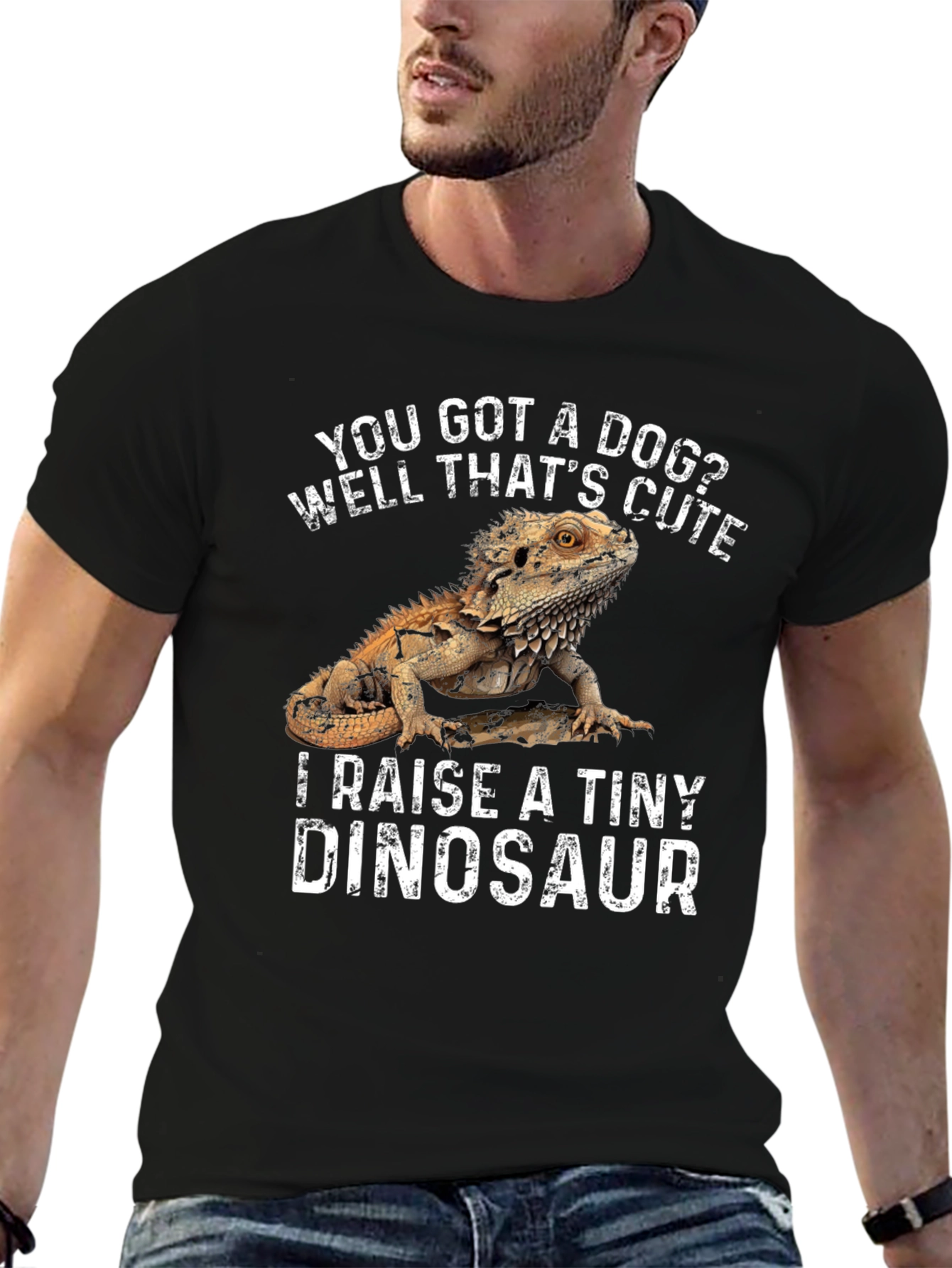 Bearded Dragon T-Shirt - I Raise a Tiny Dinosaur