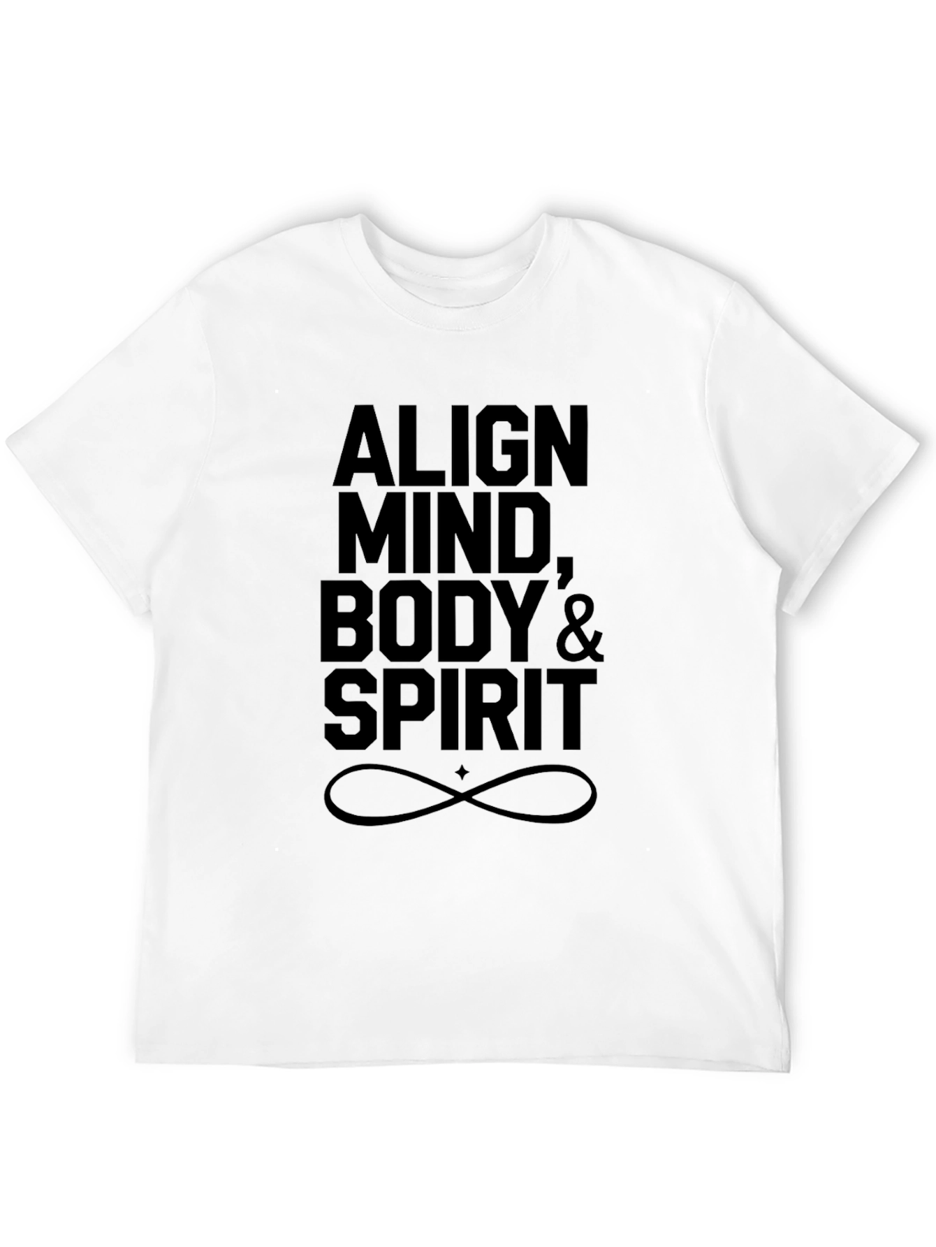 Align Mind Body & Spirit Black Graphic T-Shirt