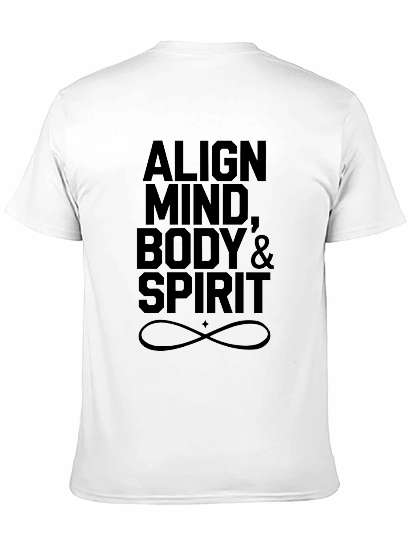 Align Mind Body & Spirit Black Graphic T-Shirt