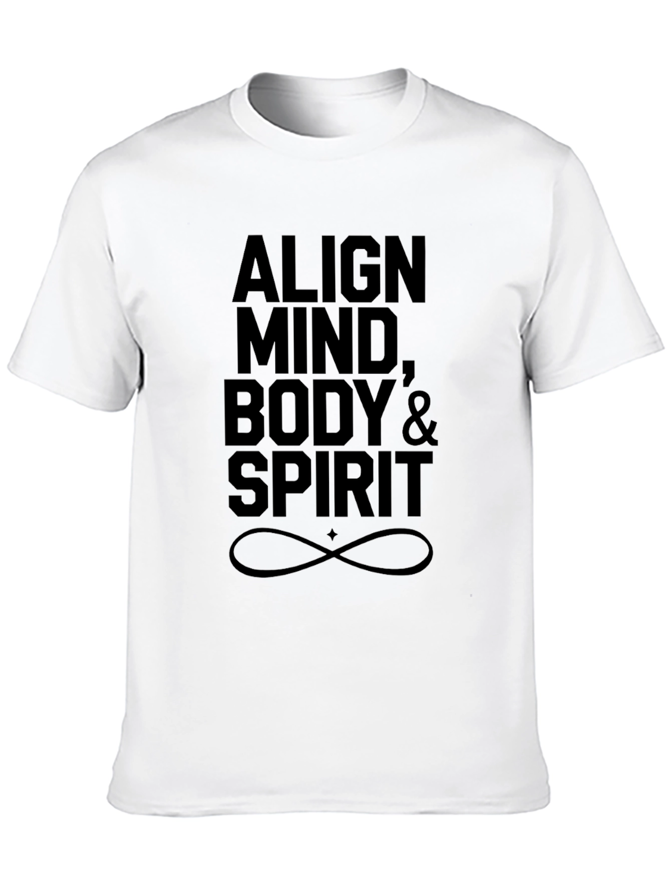 Align Mind Body & Spirit Black Graphic T-Shirt