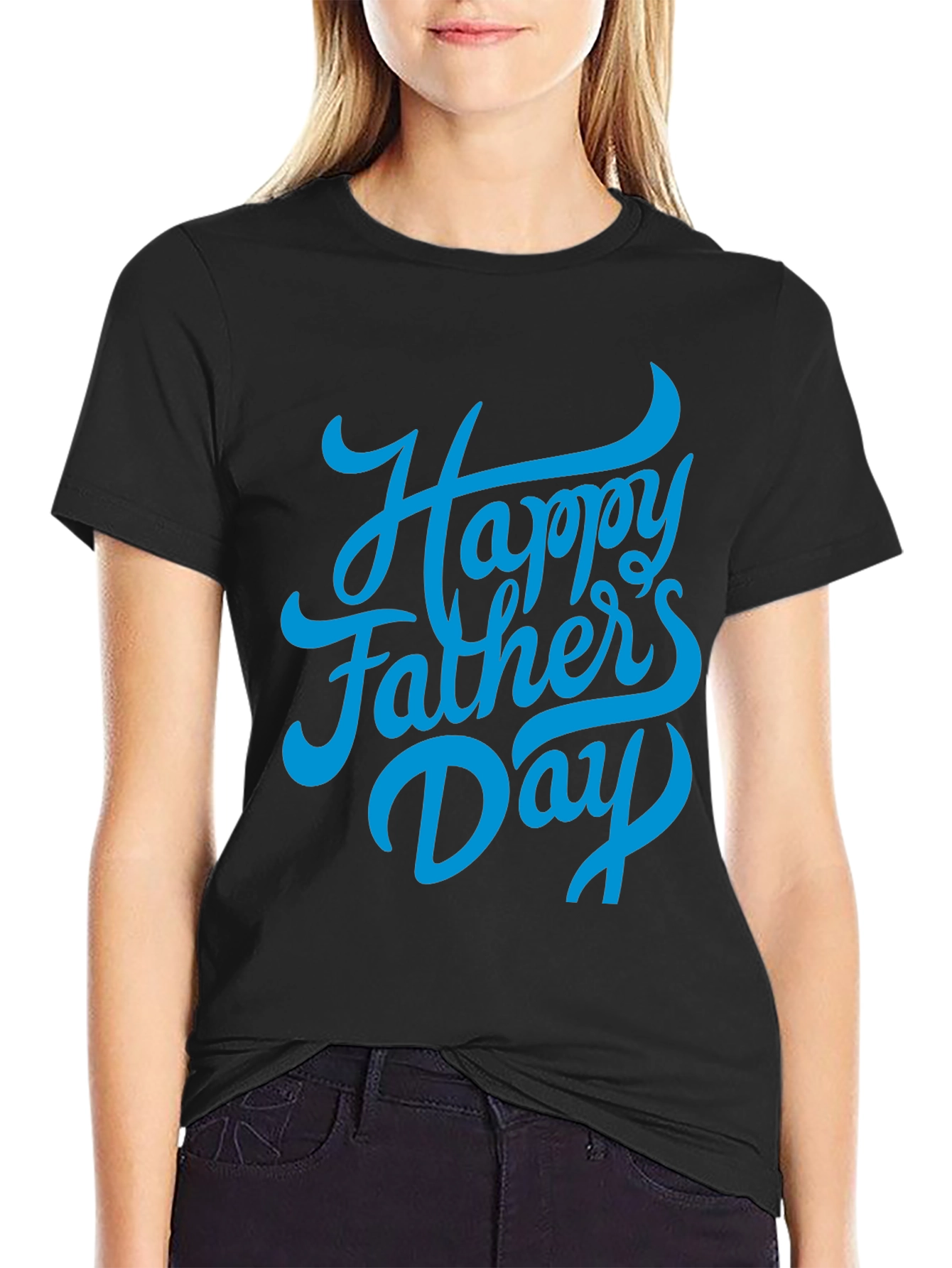 Happy Fathers Day Black T-Shirt